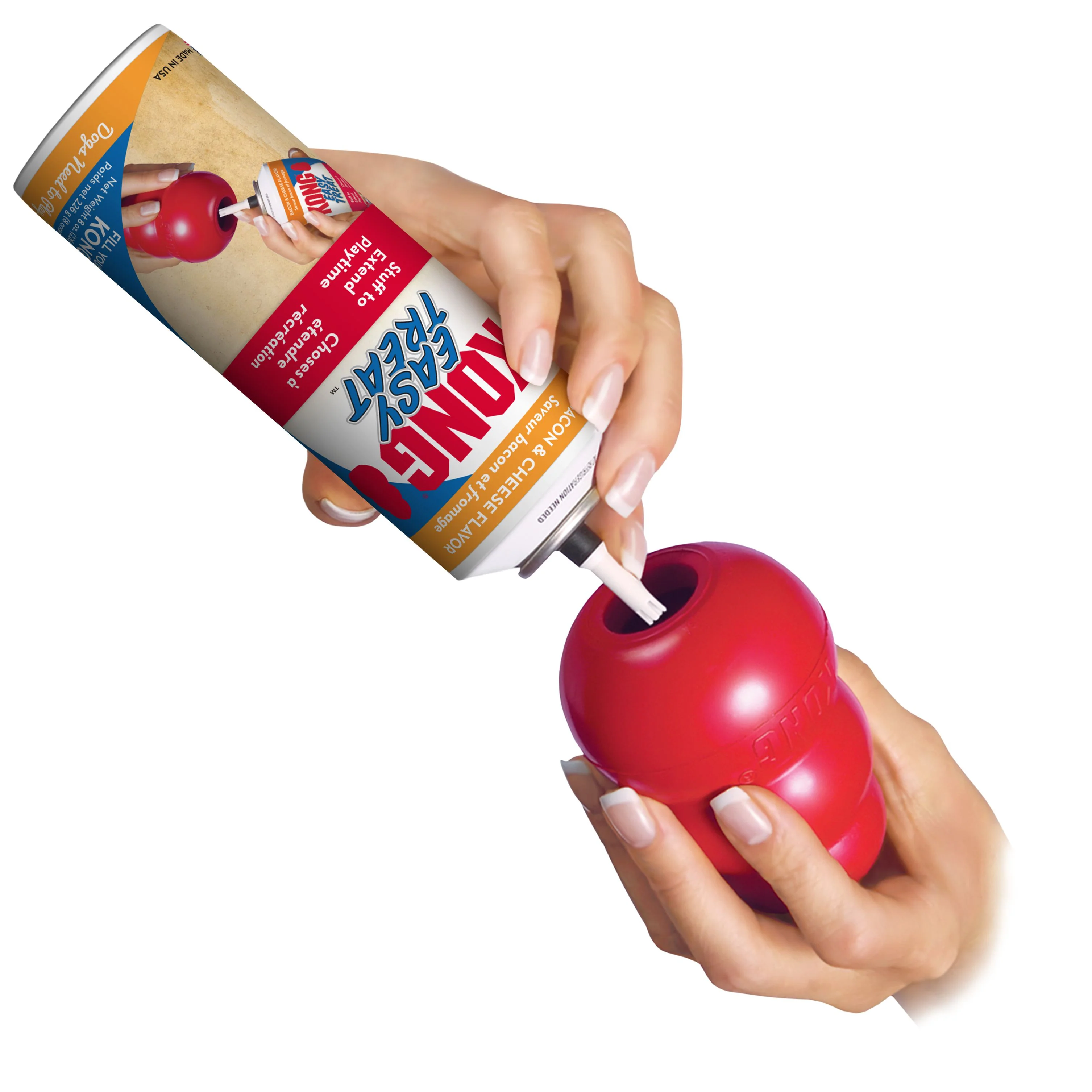 KONG Classic Medium Dog Toy Easy Treat and Cleaning Brush Bundle - Image 5