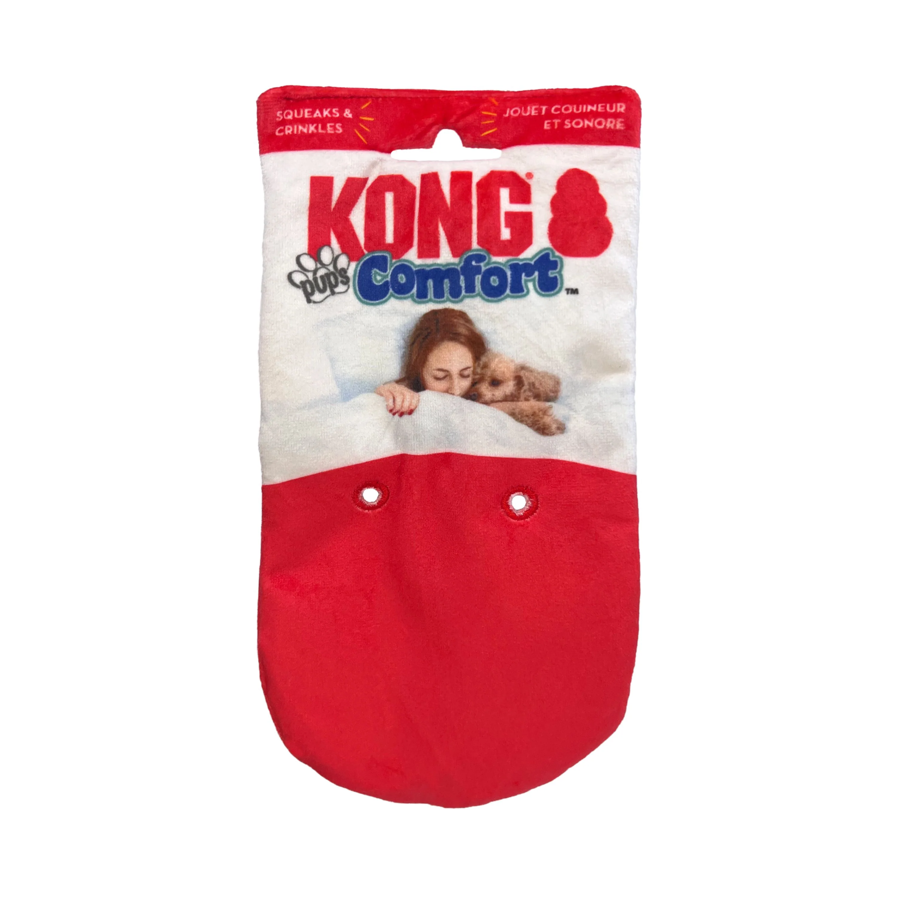 KONG Comfort Pups Peanut Small Soft Dog Toy - Image 4