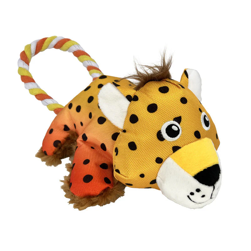 KONG Cozie Tuggz Cheetah Medium to Large Dog Toy - Image 2
