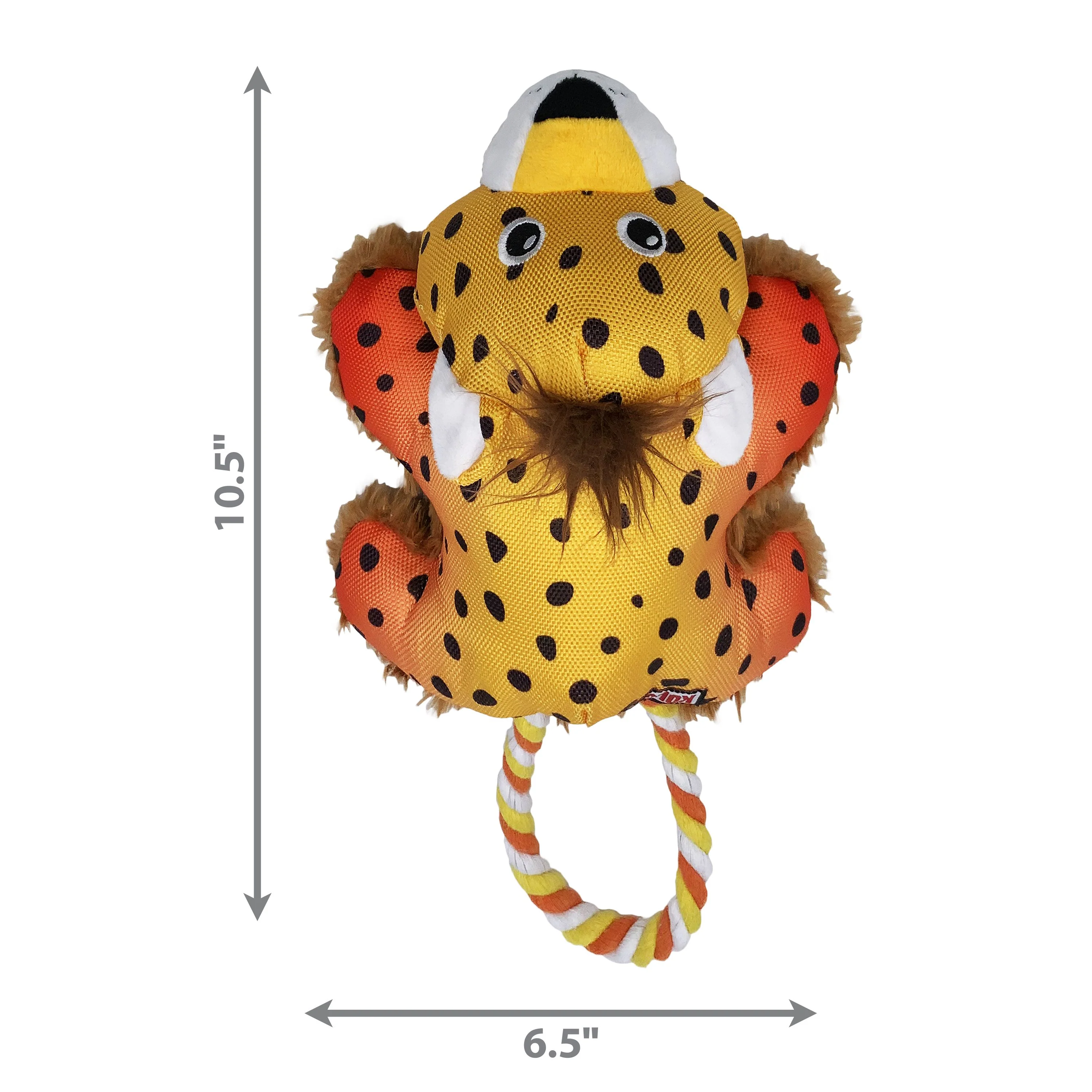 KONG Cozie Tuggz Cheetah Small to Medium Dog Toy - Image 4