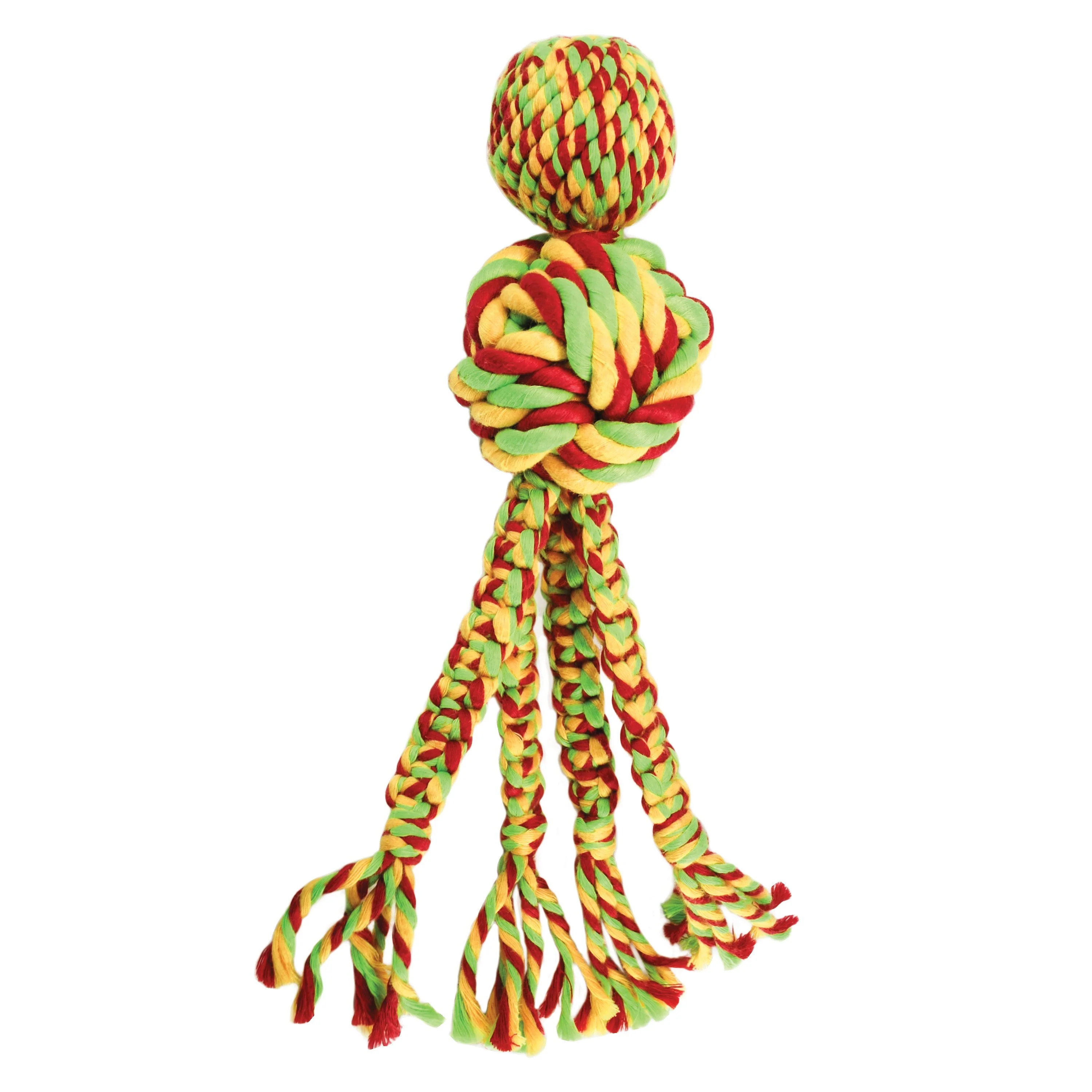 KONG Wubba Weaves With Rope Small Dog Toy - Image 2