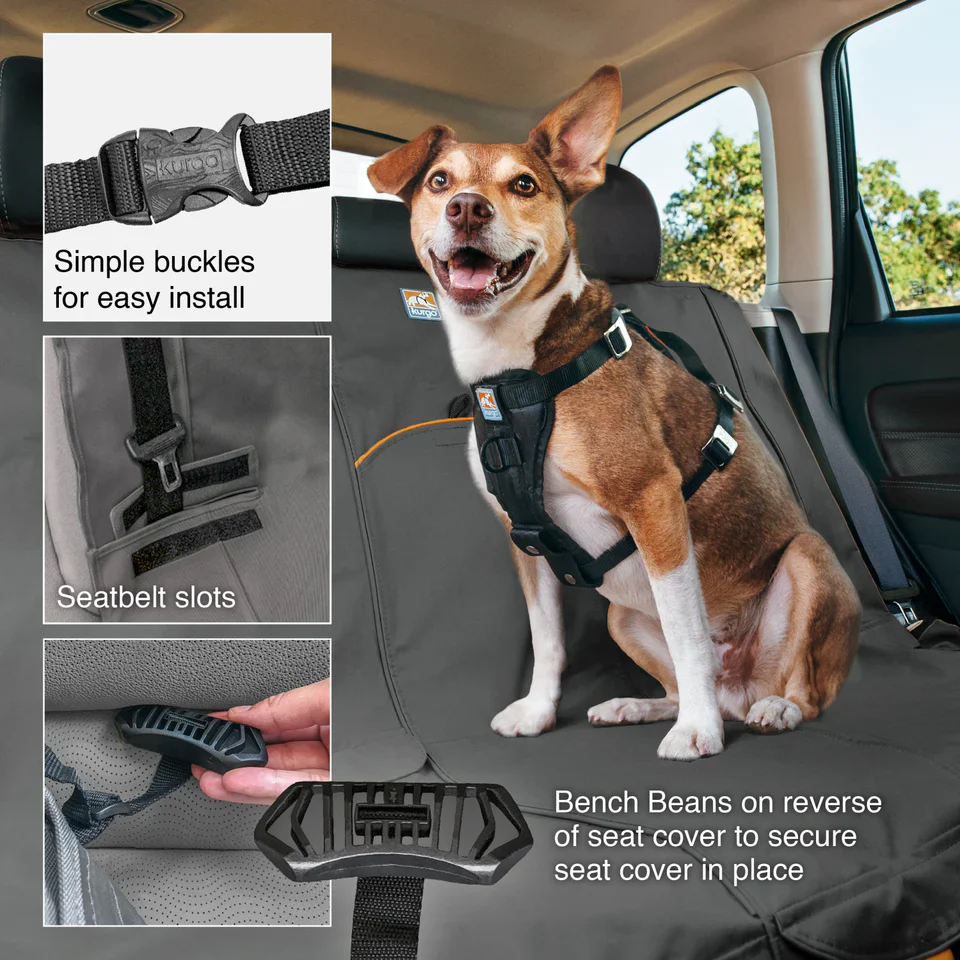 Kurgo Wander Car Bench Seat Cover Black - Image 3