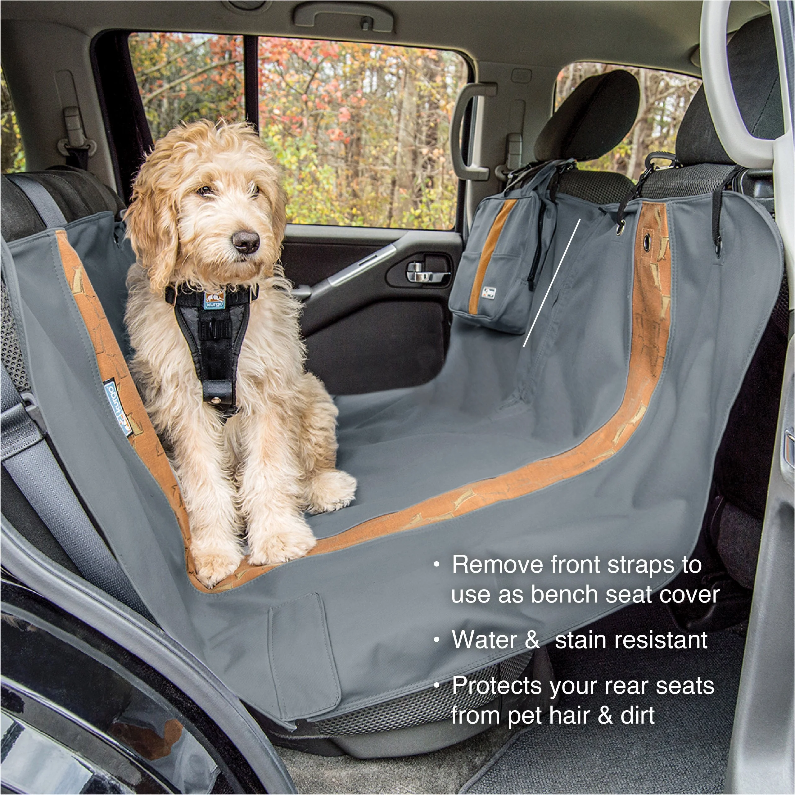 Kurgo Wander Dog Car Travel Hammock Charcoal - Image 3
