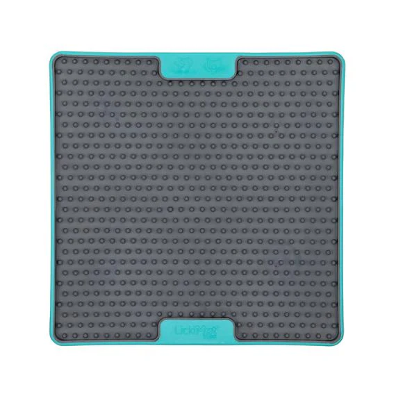 LickiMat Soother Tuff Slow Feeder Mat for Dogs Turquoise - Image 2