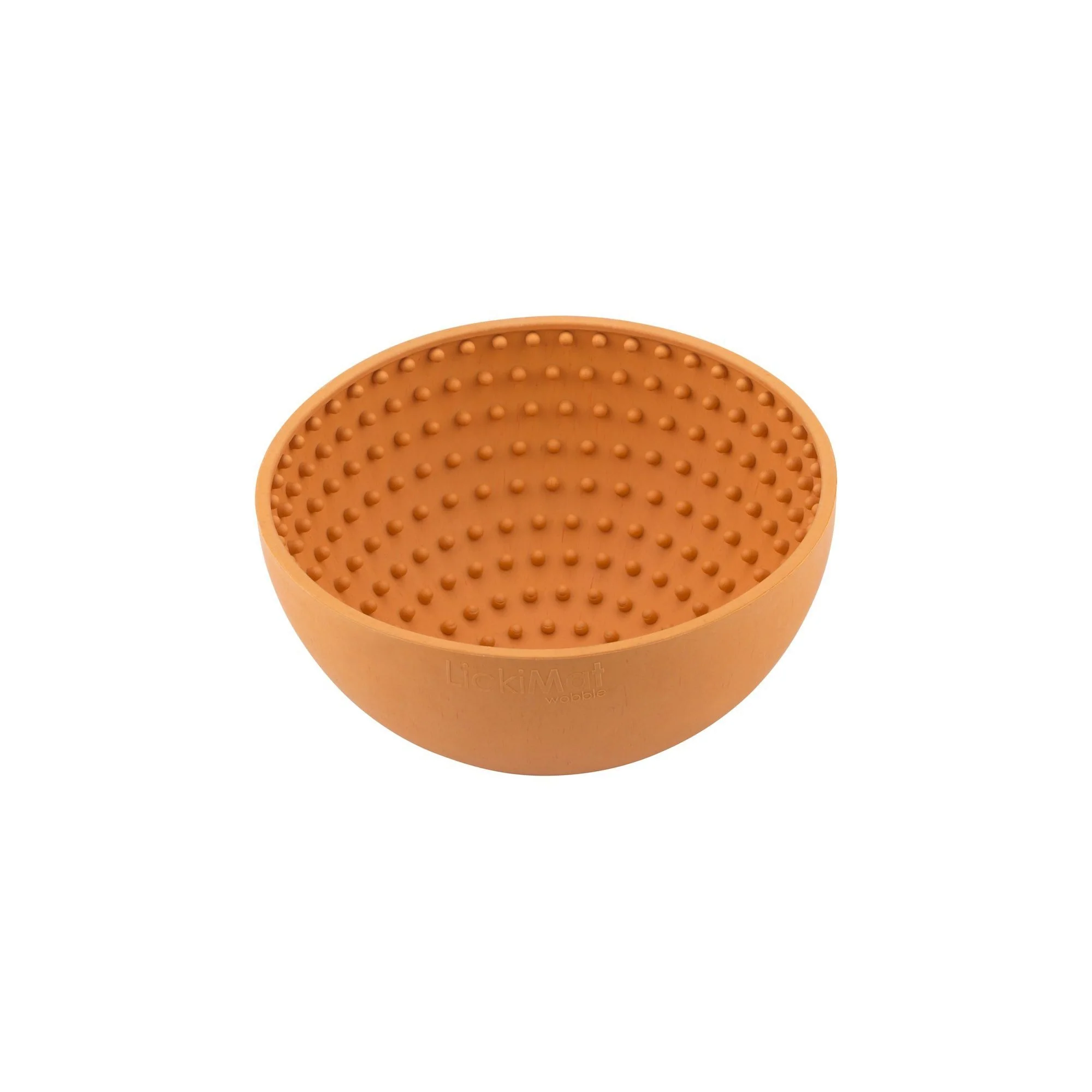 LickiMat Wobble Slow Feeder Dog Bowl Orange - Image 2