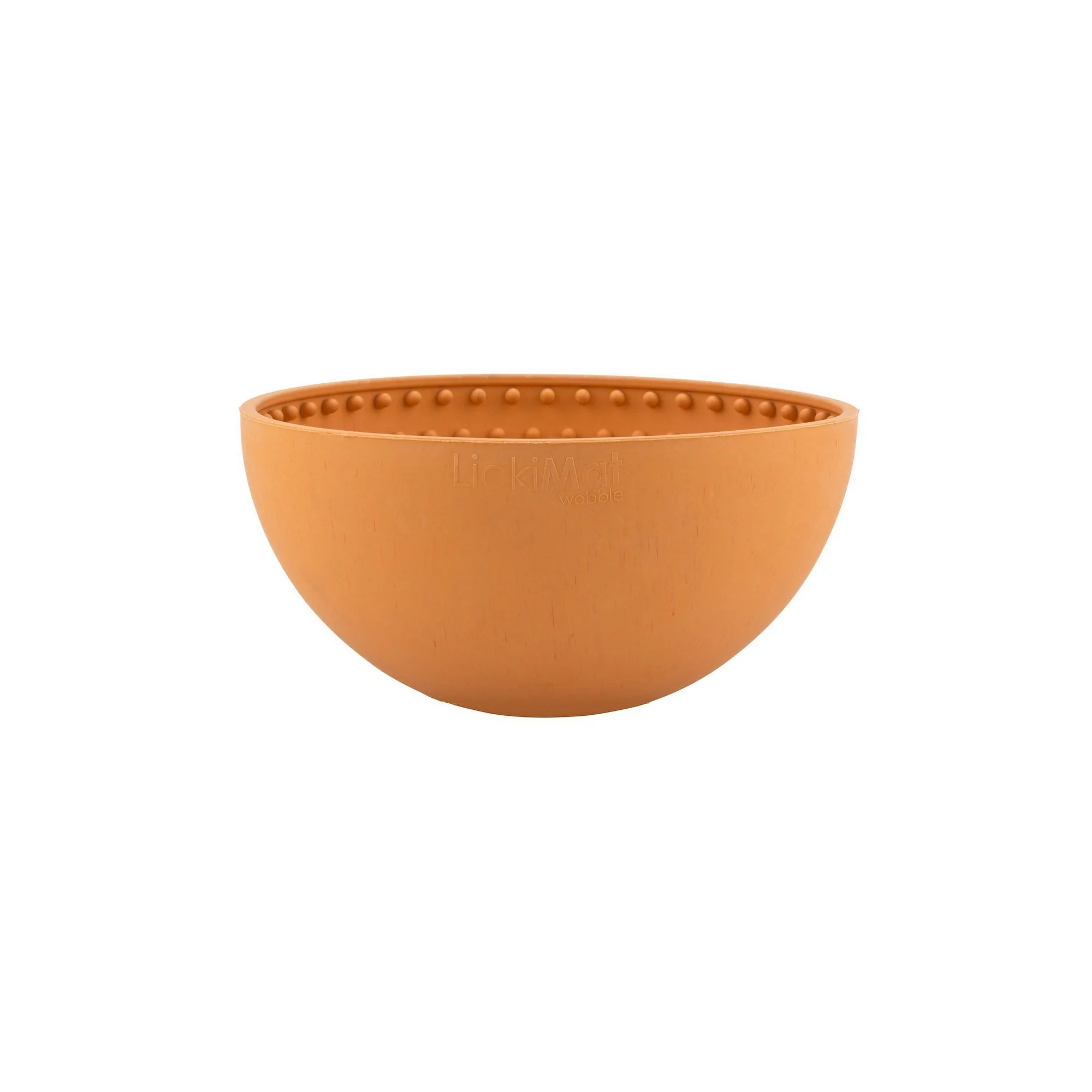 LickiMat Wobble Slow Feeder Dog Bowl Orange - Image 3