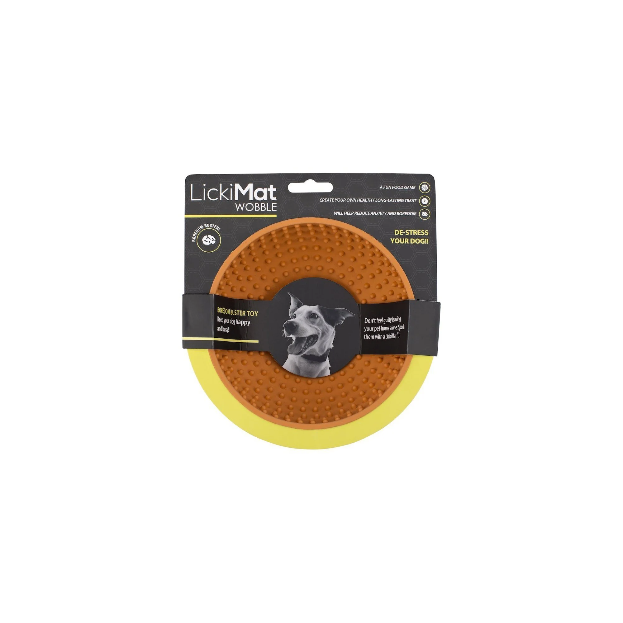 LickiMat Wobble Slow Feeder Dog Bowl Orange - Image 4