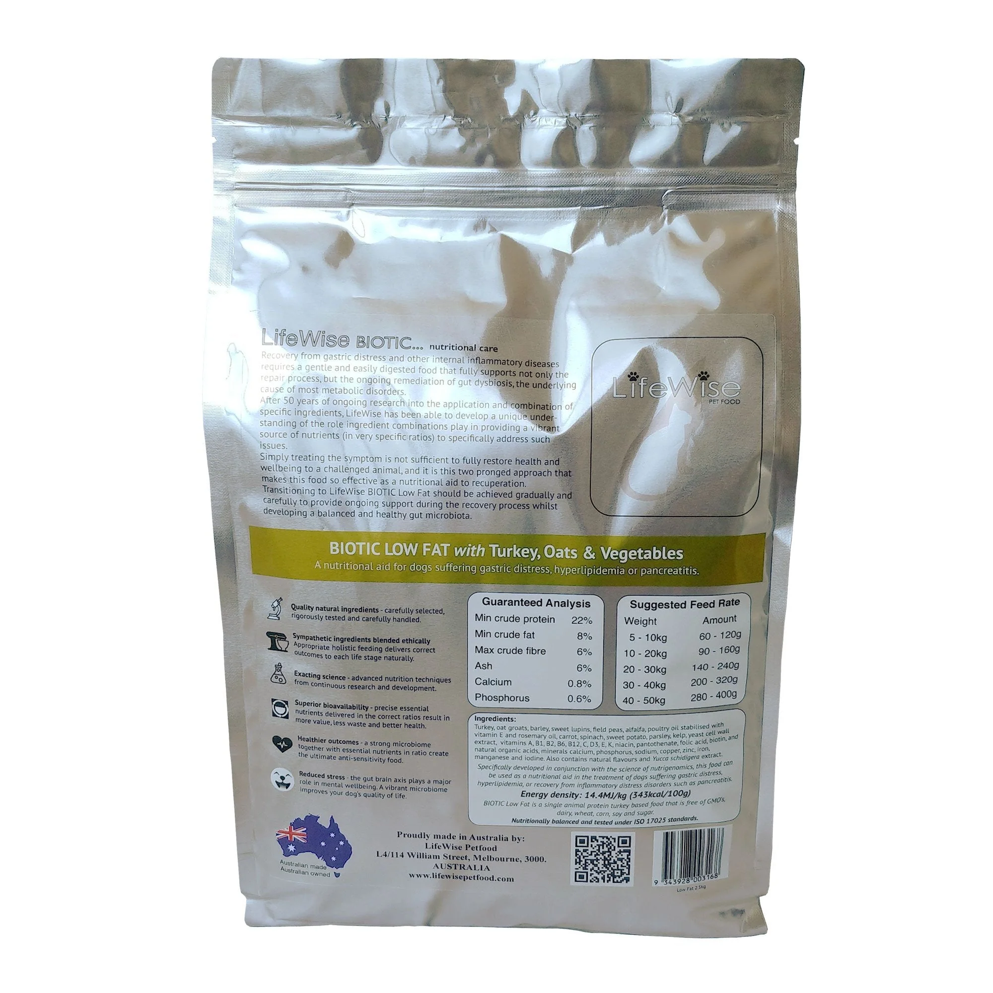 LifeWise Biotic Low Fat with Turkey Dry Dog Food 13kg - Image 2