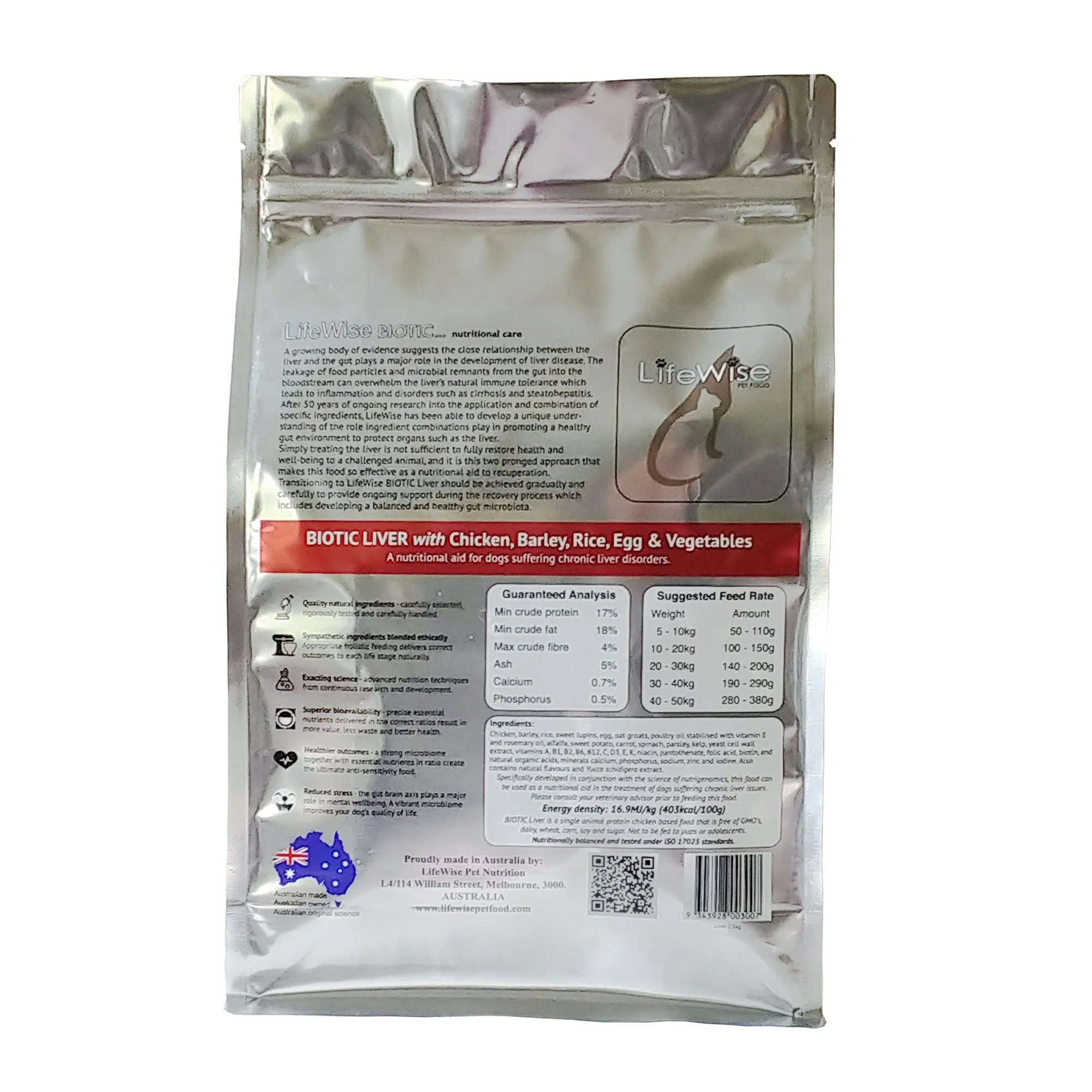LifeWise Biotic Liver Support with Chicken Barley and Vegetables 13kg - Image 2