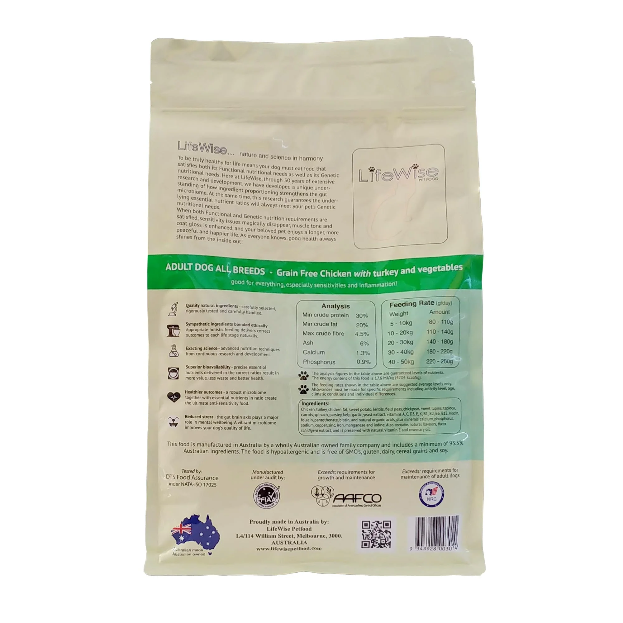 LifeWise Grain Free Chicken with Turkey Dry Dog Food 9kg - Image 2