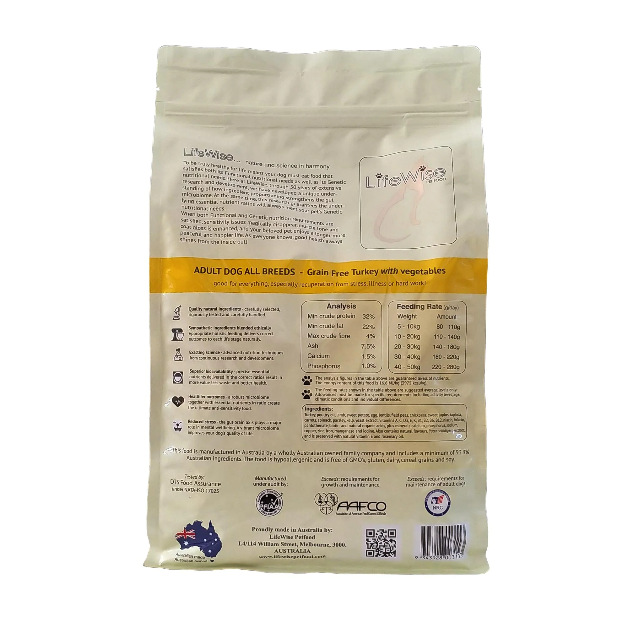 LifeWise Grain Free Turkey Dry Dog Food 2.5kg - Image 2