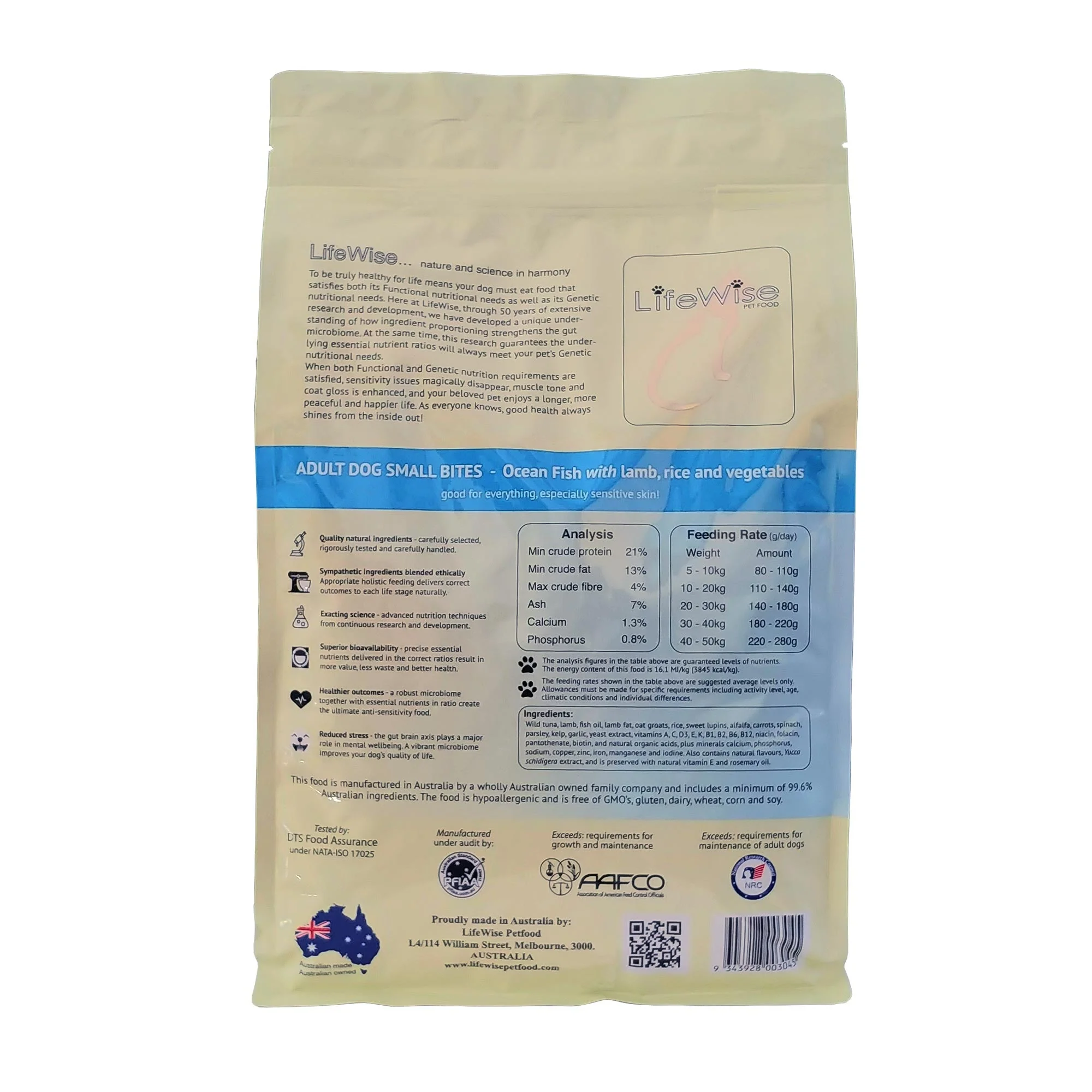 LifeWise Ocean Fish with Lamb Small Bites Dry Dog Food 2.5kg - Image 2