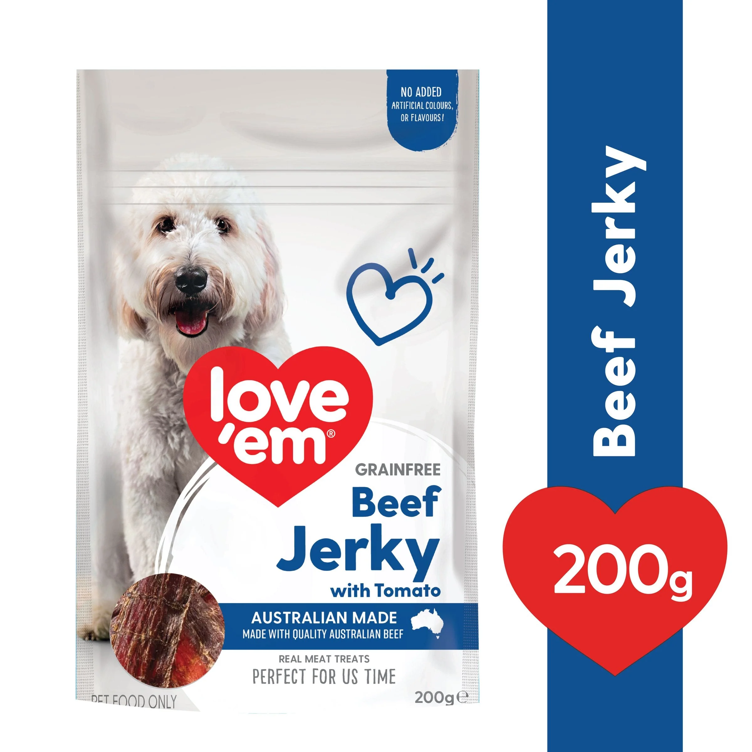 Love Em Beef & Tomato Jerky Dog Treats 200g - Image 6