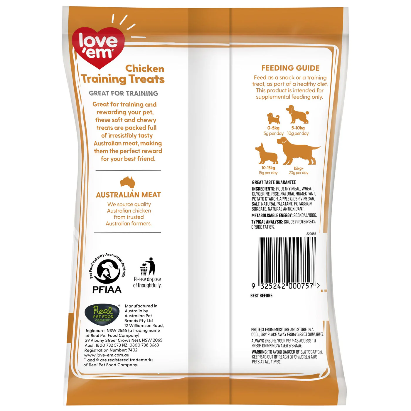 Love Em Chicken Mini Dog Treats 200g x 5 - Image 2