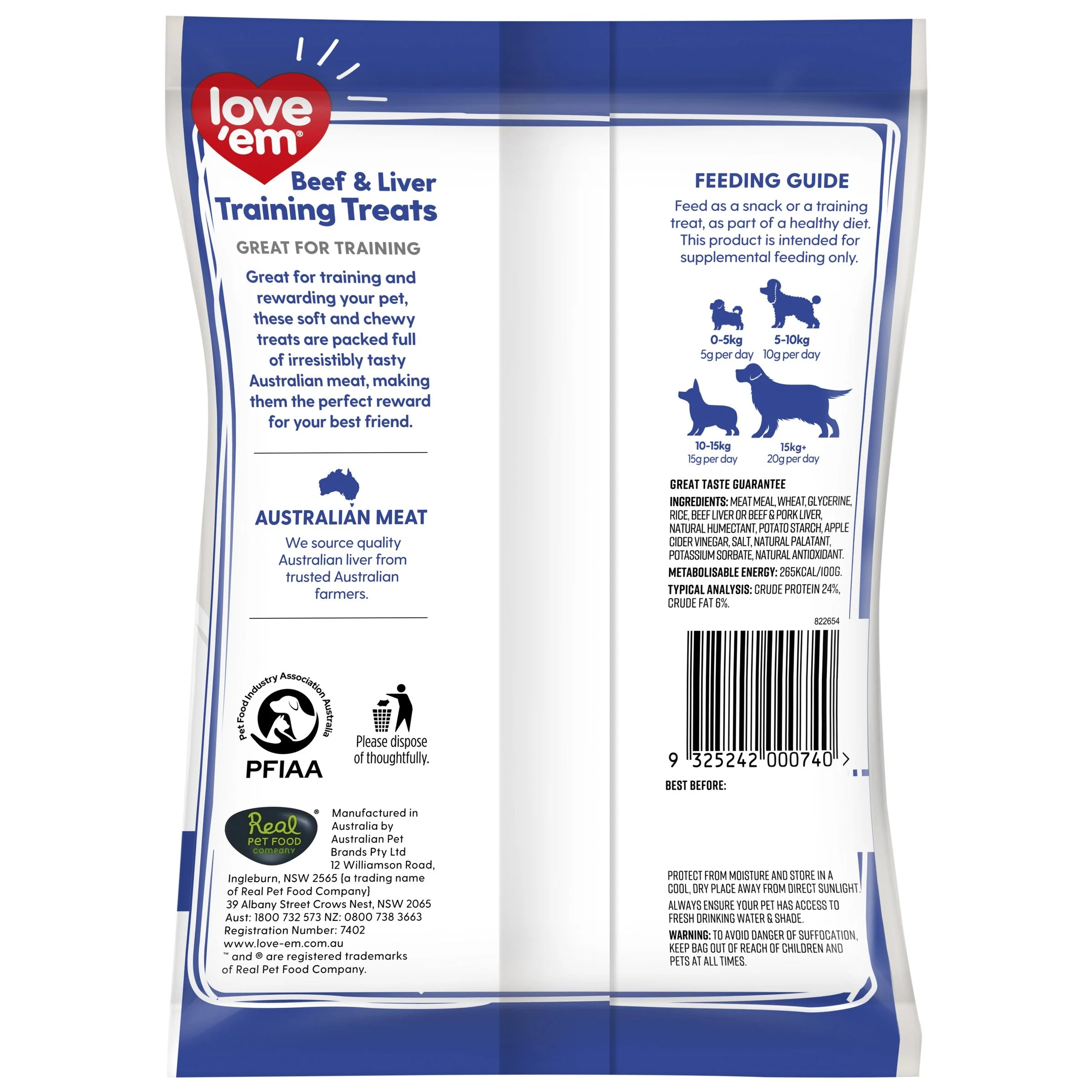 Love Em Beef and Liver Training Dog Treats 200g - Image 2