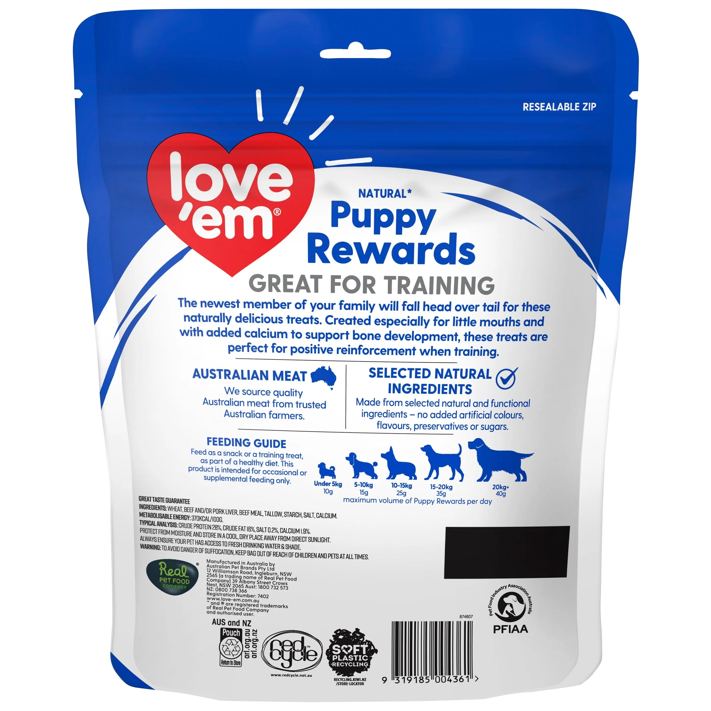 Love Em Liver Puppy Rewards Dog Treats 400g - Image 2
