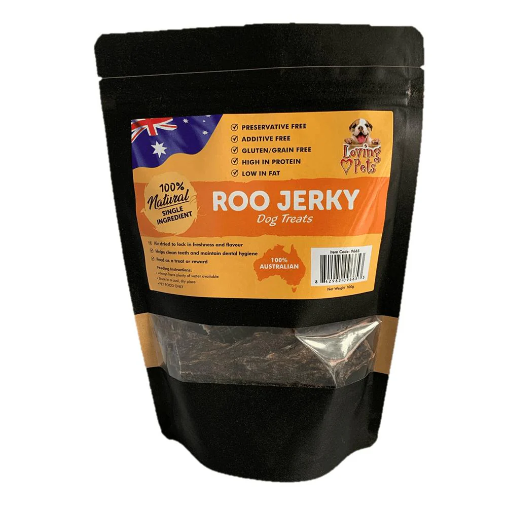 Loving Pets Outback Naturals Kangaroo Jerky Dog Treats 100g - Image 3