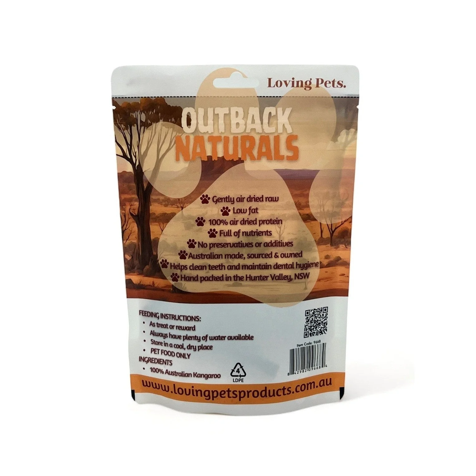 Loving Pets Outback Naturals Kangaroo Rib Sticks Dog Treats 100g - Image 2