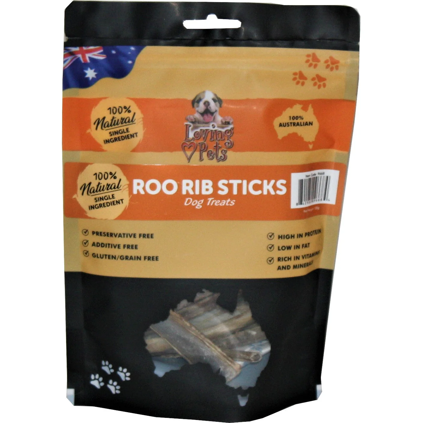 Loving Pets Outback Naturals Kangaroo Rib Sticks Dog Treats 100g - Image 3