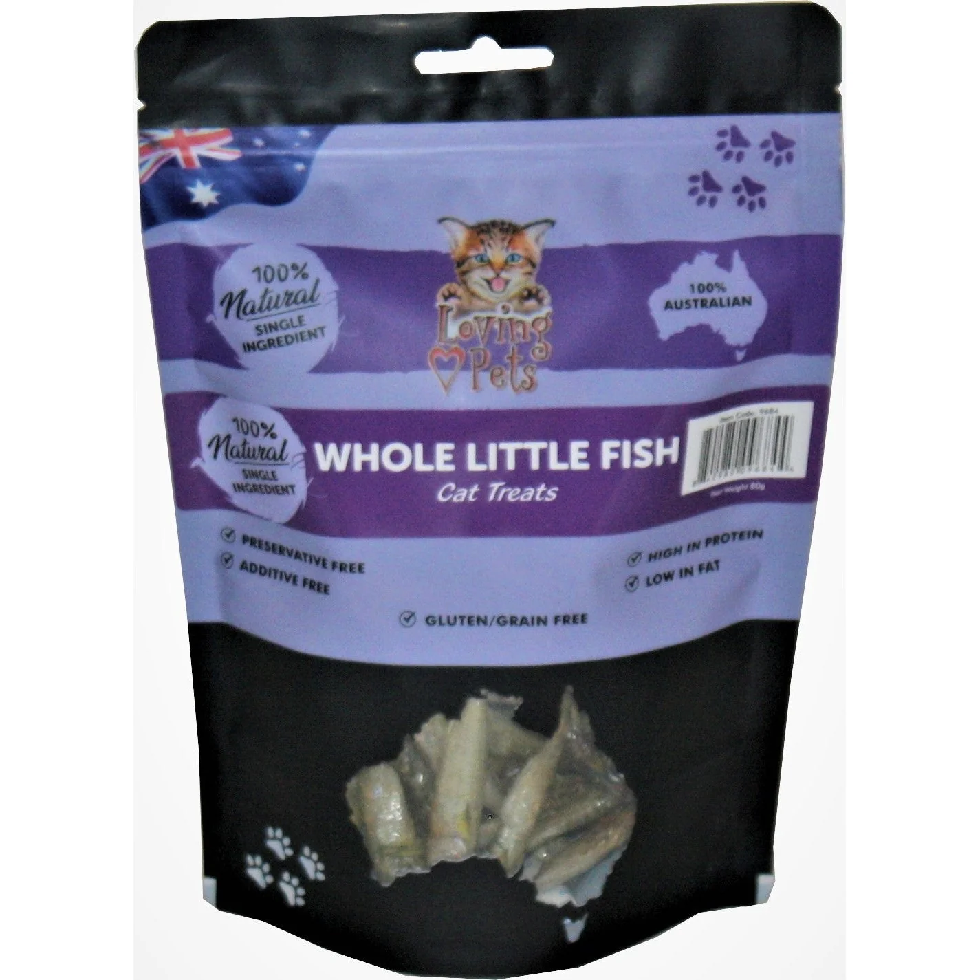 Loving Pets Outback Naturals Whole Little Fish Cat Treats 80g - Image 3