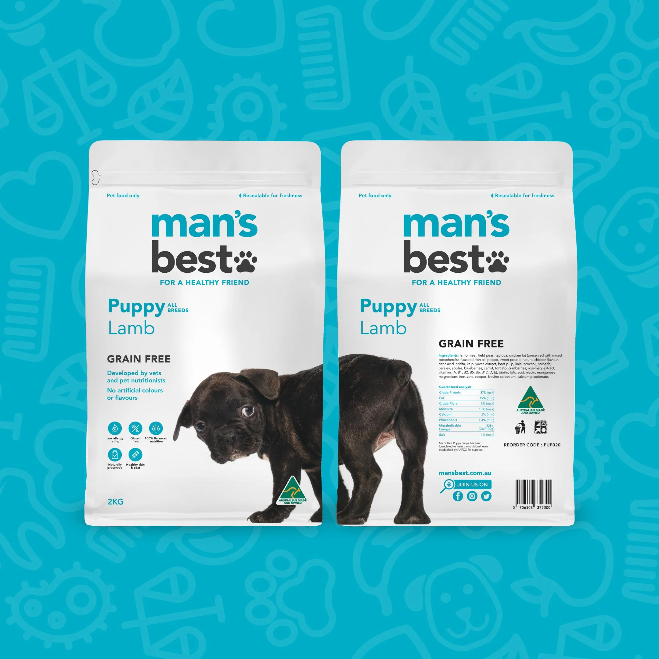 Mans Best Puppy Premium Grain Free Lamb Dry Food 2kg - Image 9