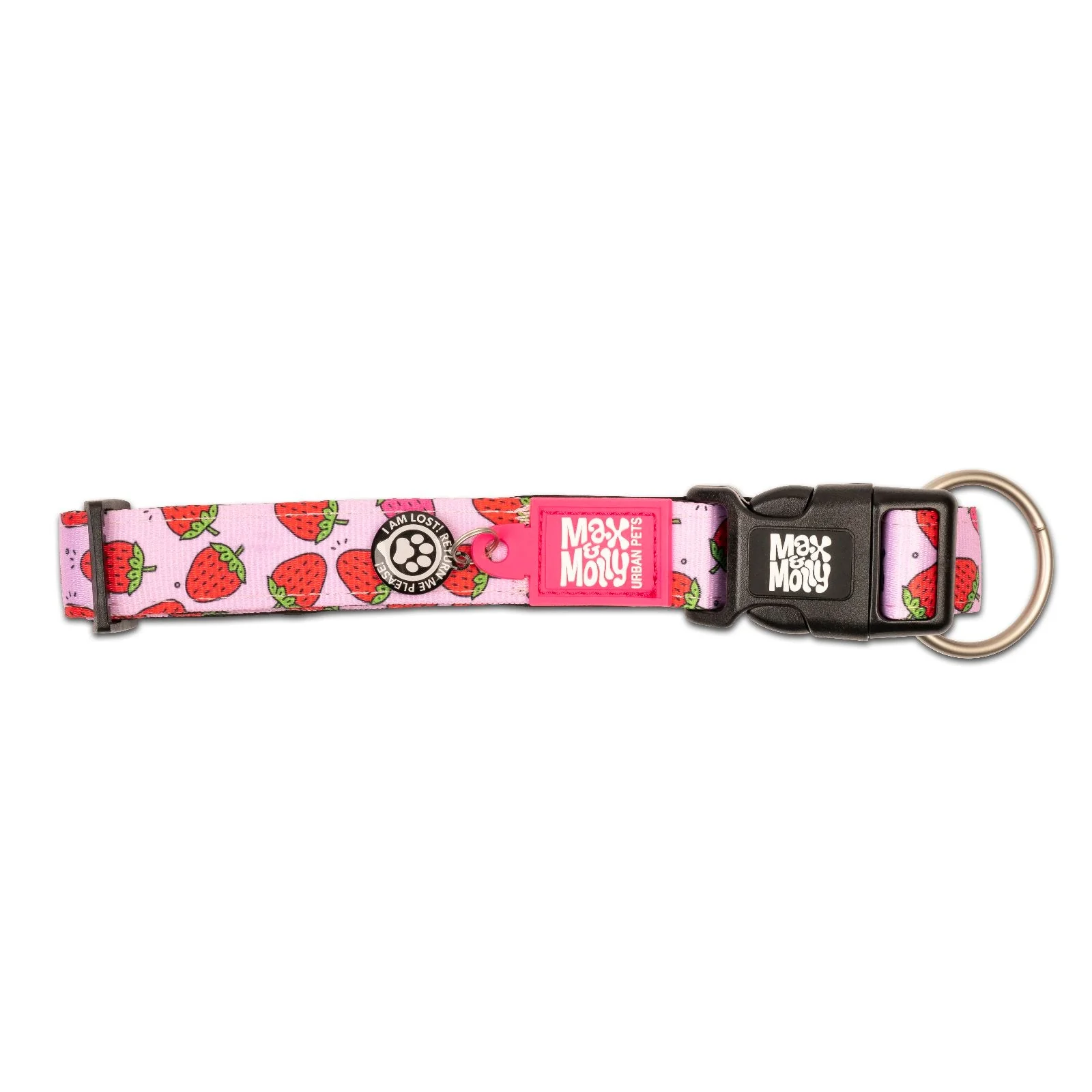 Max & Molly Strawberry Dream Smart ID Dog Collar Extra Small - Image 3
