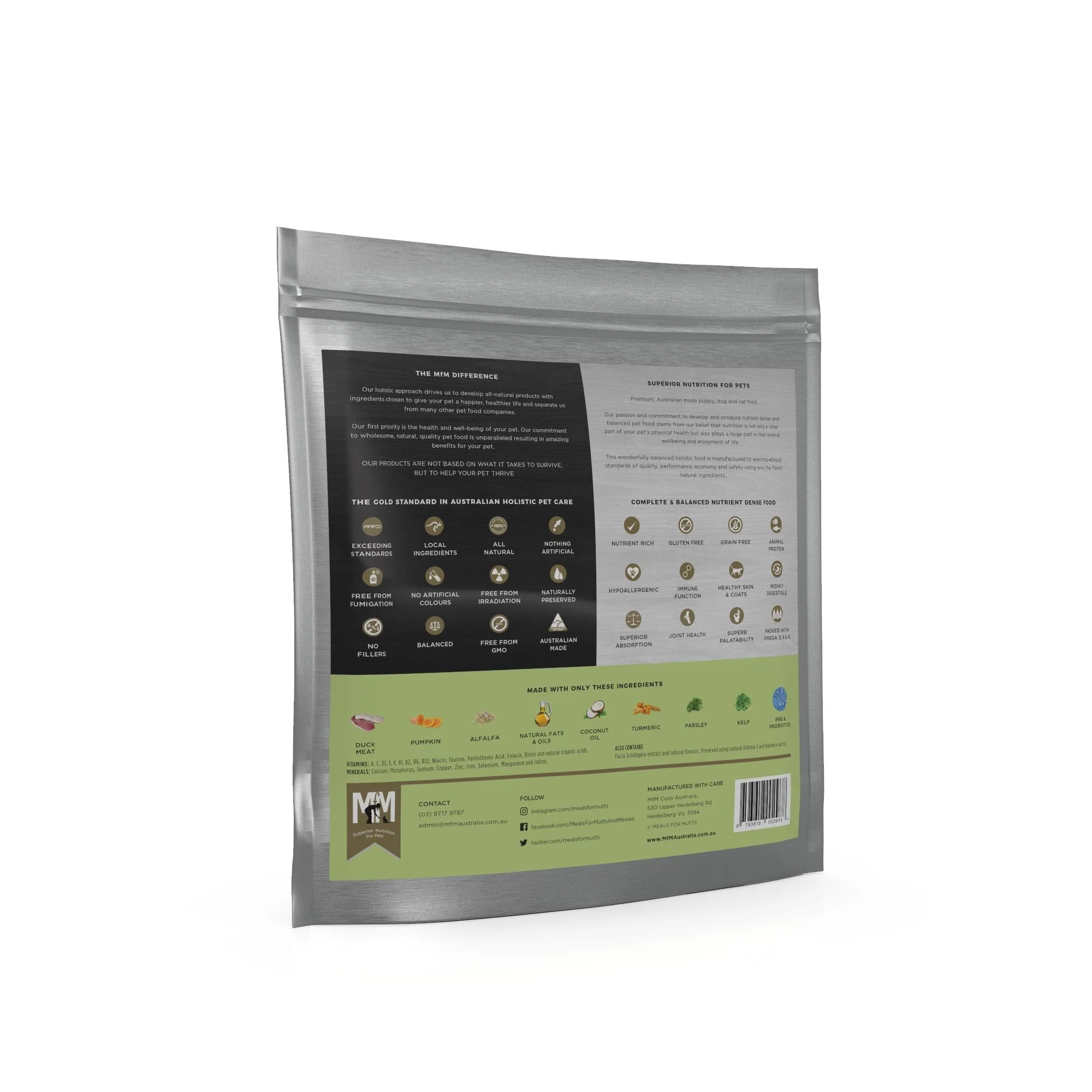 Meals for Meows Grain Free Single Protein Duck Dry Cat Food 2.5kg - Image 2