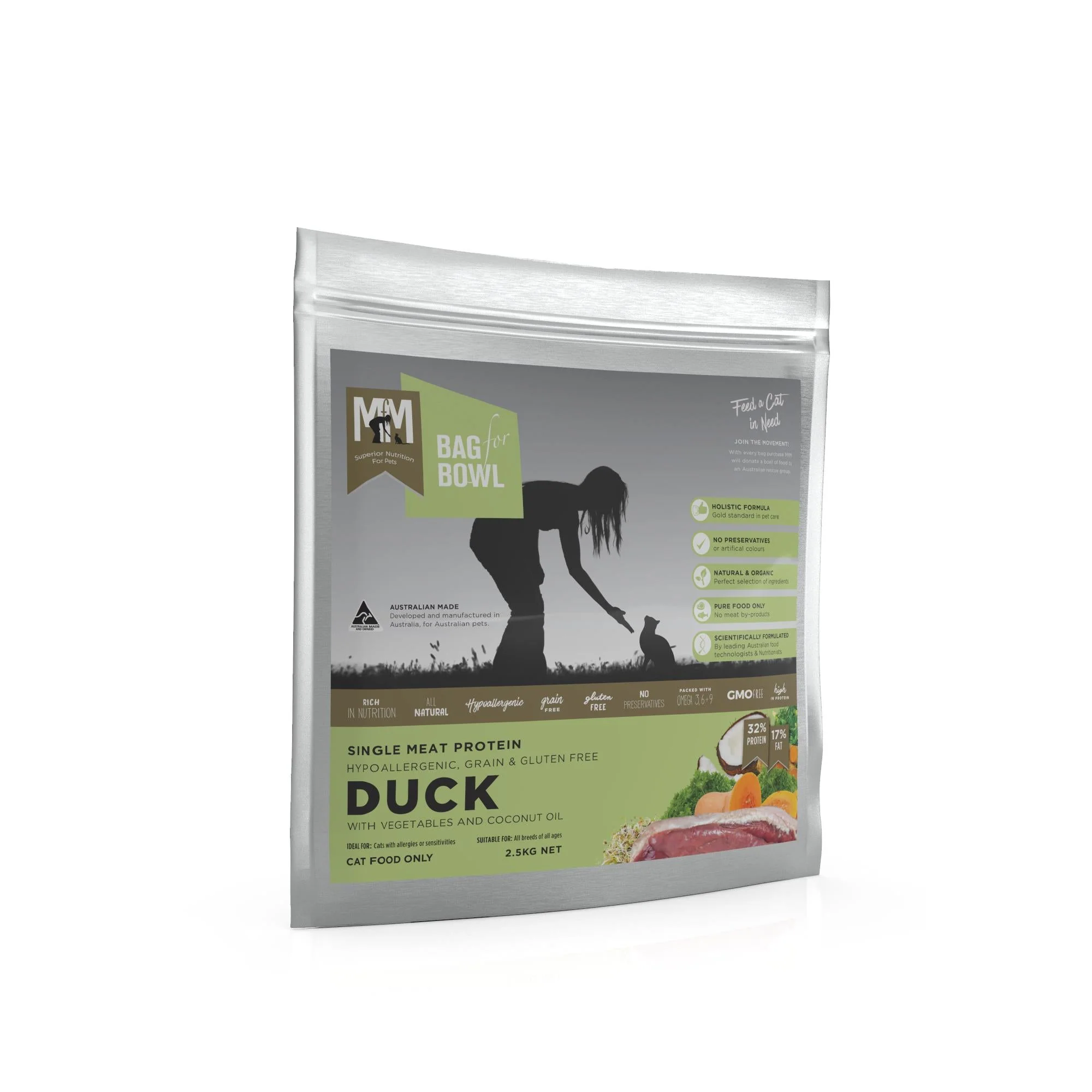 Meals for Meows Grain Free Single Protein Duck Dry Cat Food 2.5kg - Image 3