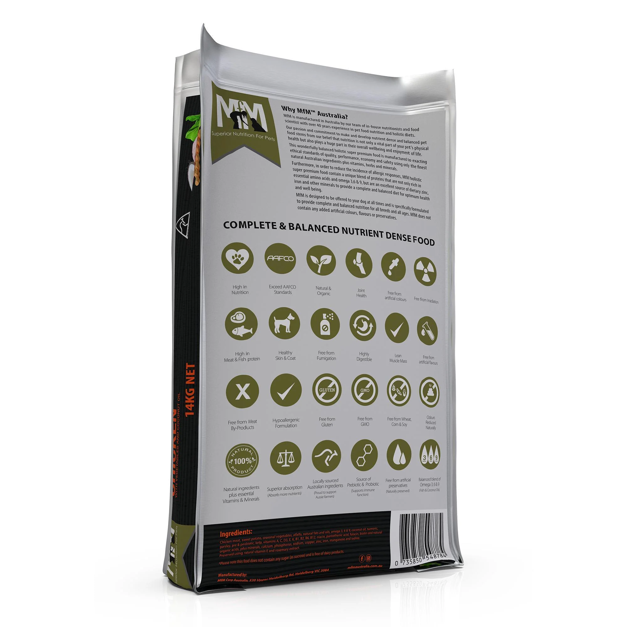 Meals for Mutts Grain Free Single Protein Chicken Dry Dog Food 14kg - Image 2