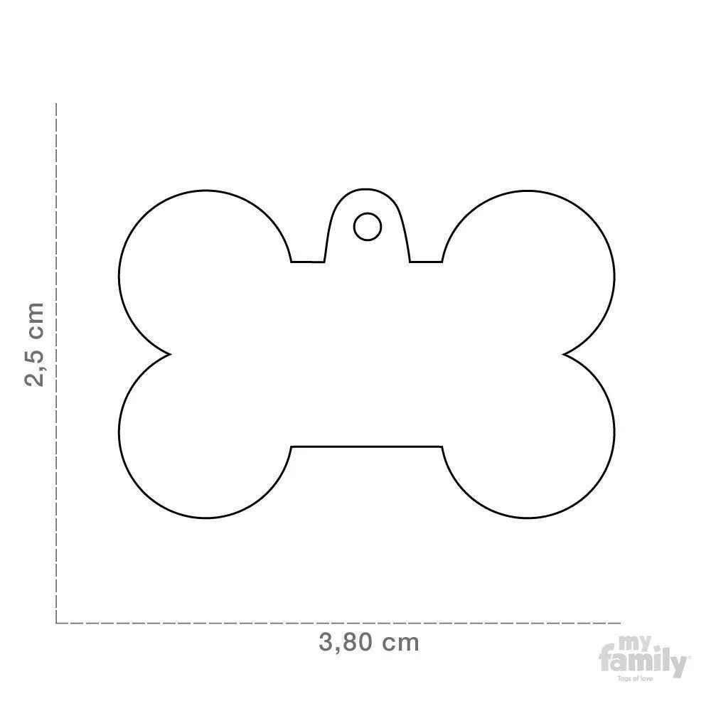 My Family Basic Bone Large Brass Dog Tag with Free Engraving - Image 3