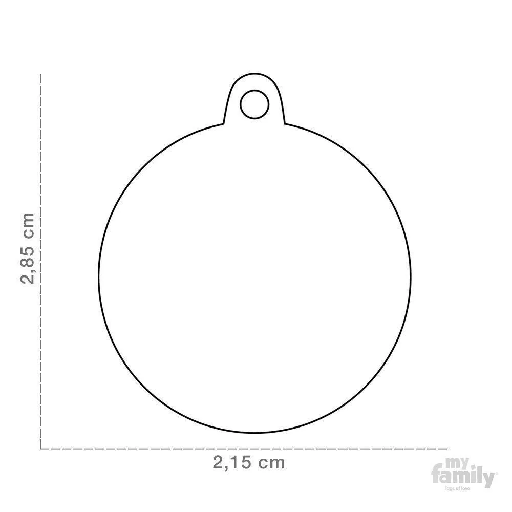 My Family Basic Circle Small Lime with Free Engraving - Image 2