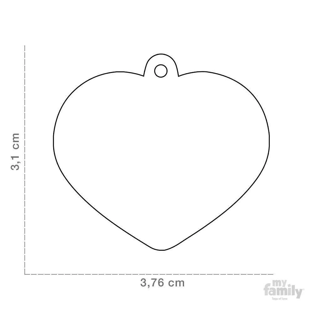 My Family Basic Heart Large Blue Dog Tag with Free Engraving - Image 3