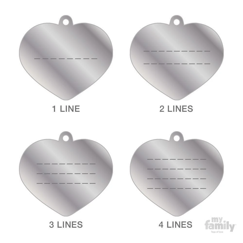 My Family Basic Heart Large Red Dog Tag with Free Engraving - Image 2