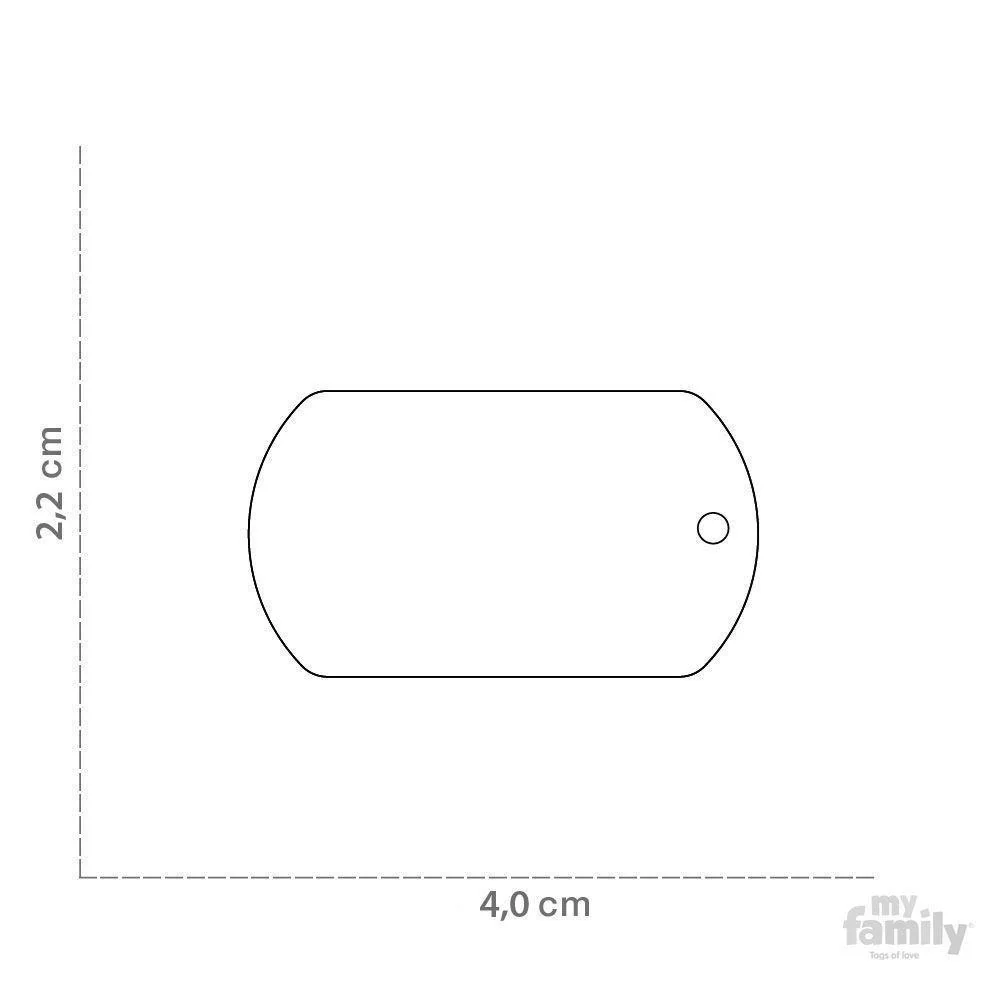 My Family Basic Military Small Chrome Dog Tag with Free Engraving - Image 2