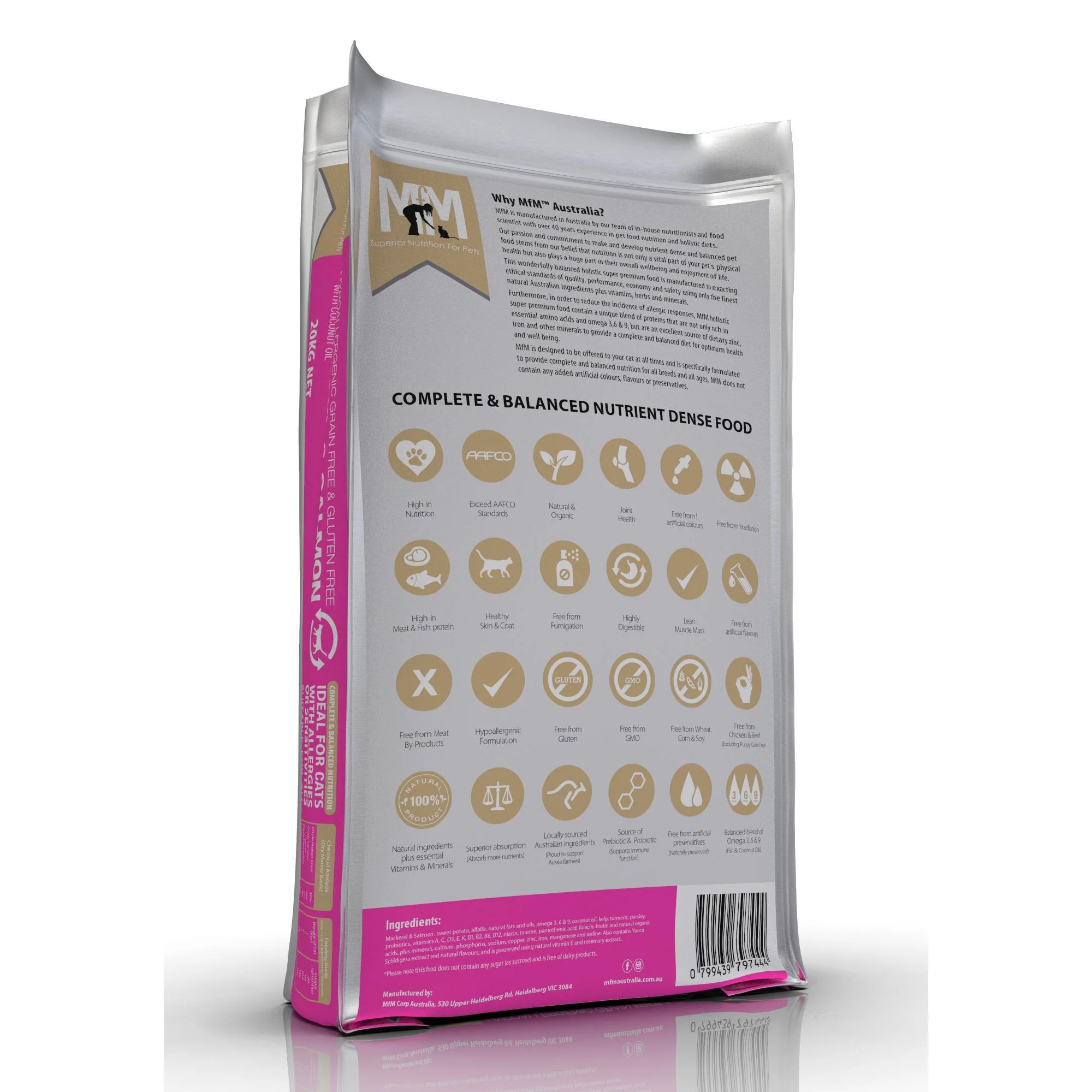 Meals for Meows Grain Free Mackerel and Salmon Dry Cat Food 20kg - Image 2