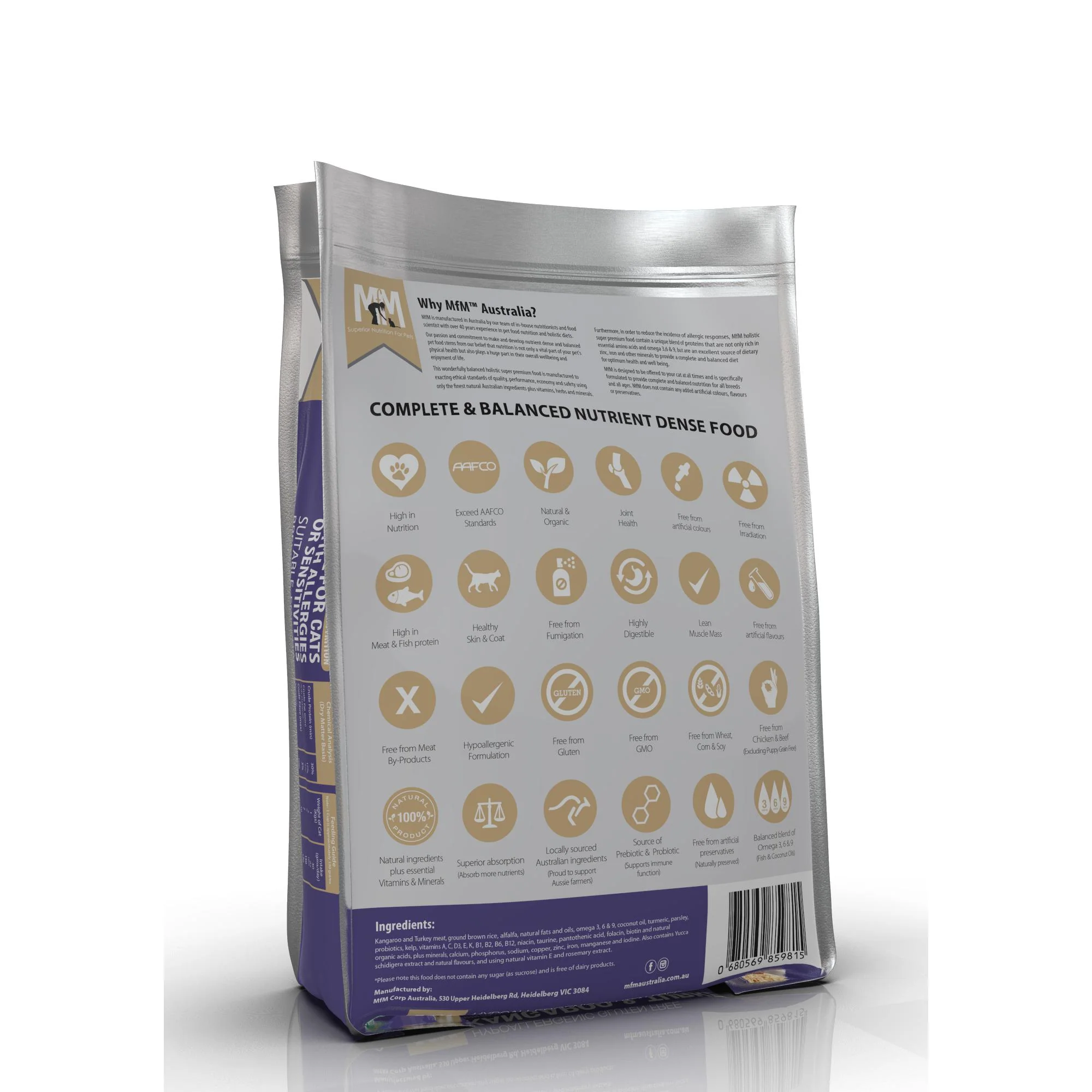 Meals for Meows Kangaroo and Turkey Dry Cat Food 9kg - Image 2