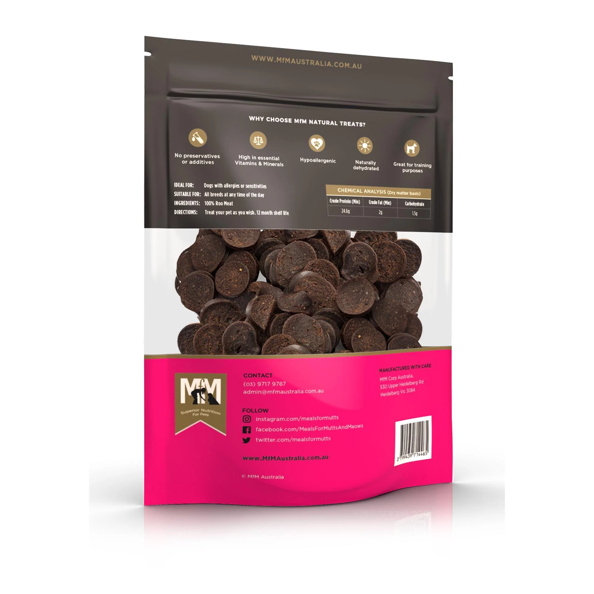 Meals for Mutts Roo Discs Dog Treats 200g - Image 2