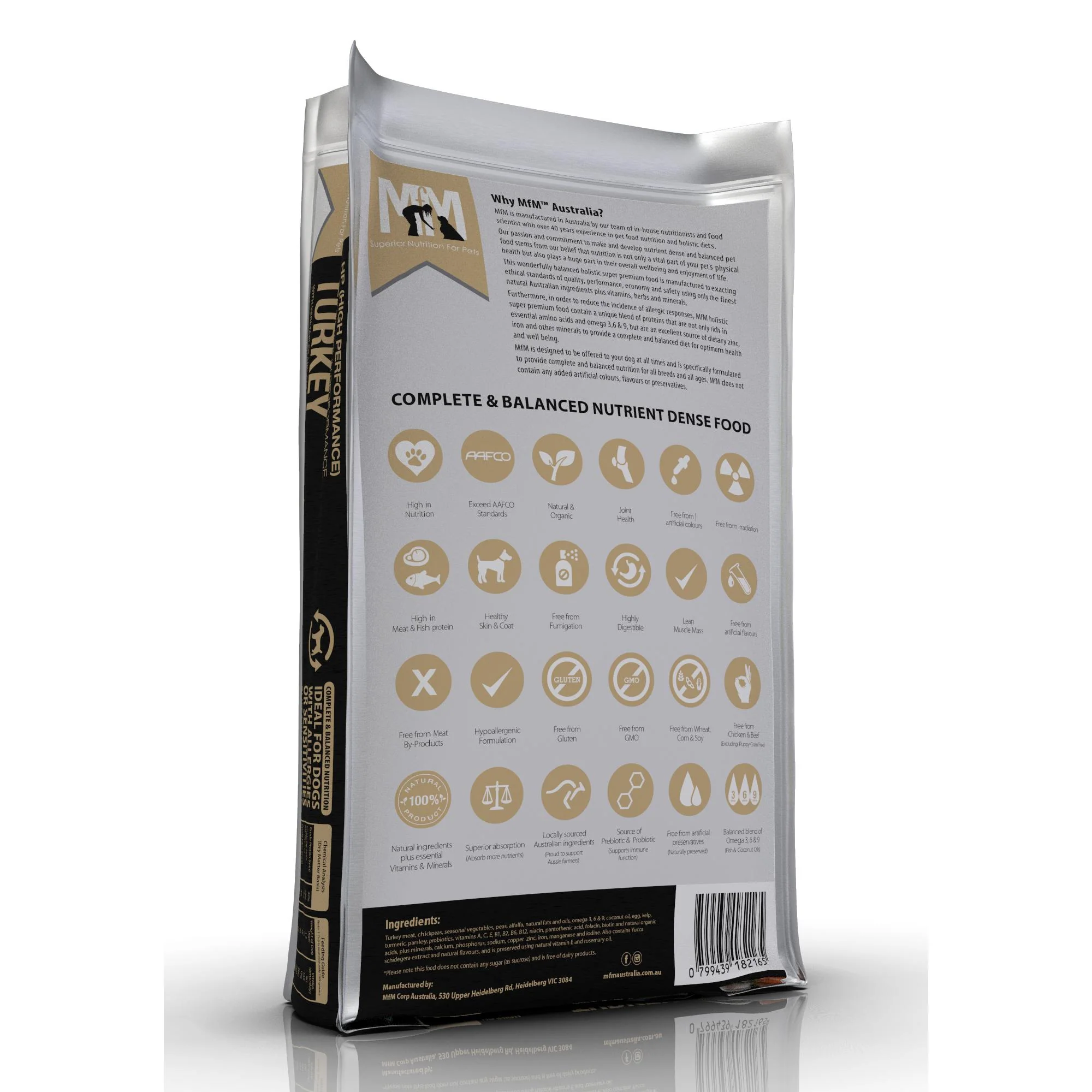 Meals for Mutts Grain Free Turkey High Performance Dry Dog Food 20kg - Image 2