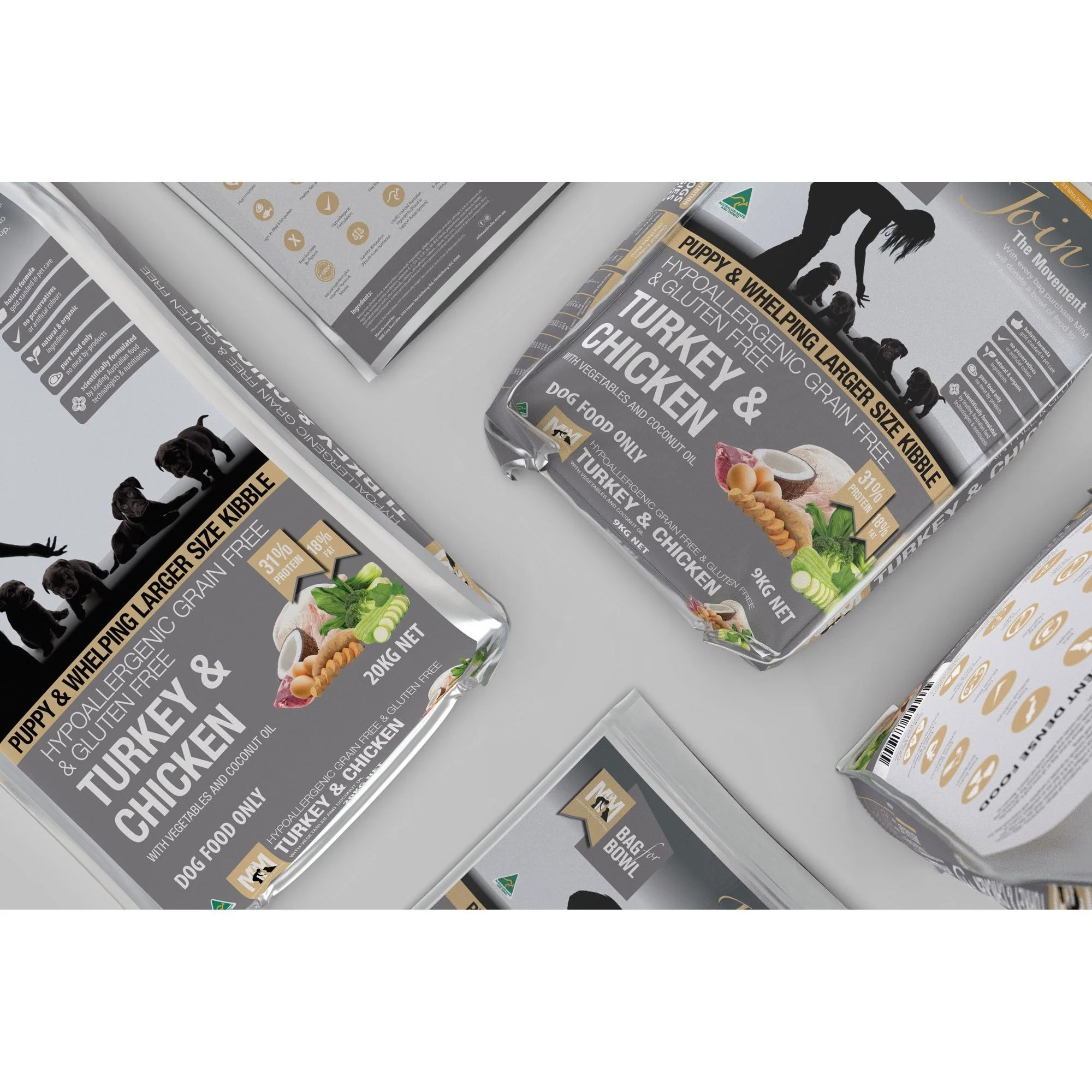 Meals for Mutts Puppy Grain Free Turkey and Chicken Dry Dog Food 20kg - Image 3