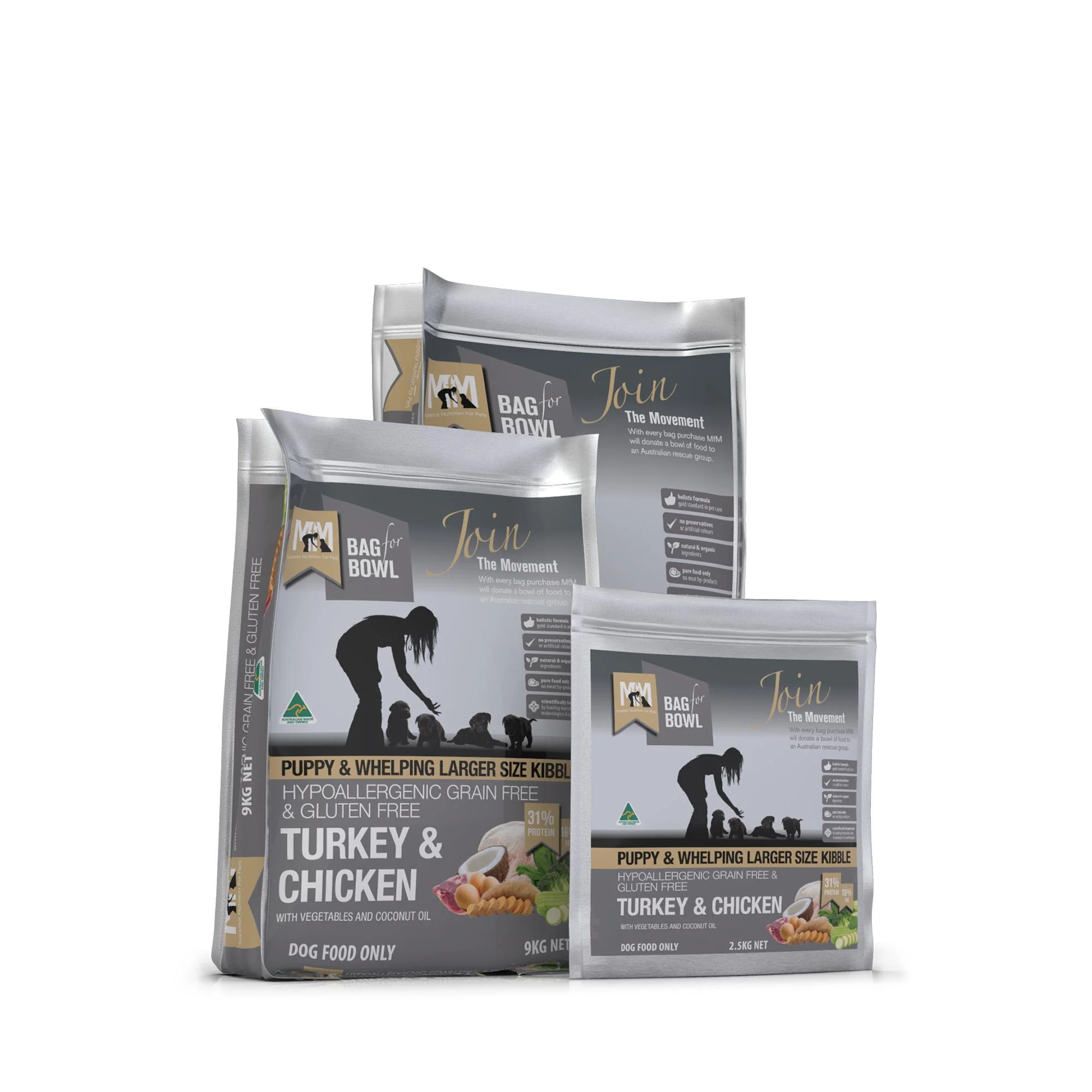 Meals for Mutts Puppy Grain Free Turkey and Chicken Dry Dog Food 20kg - Image 5