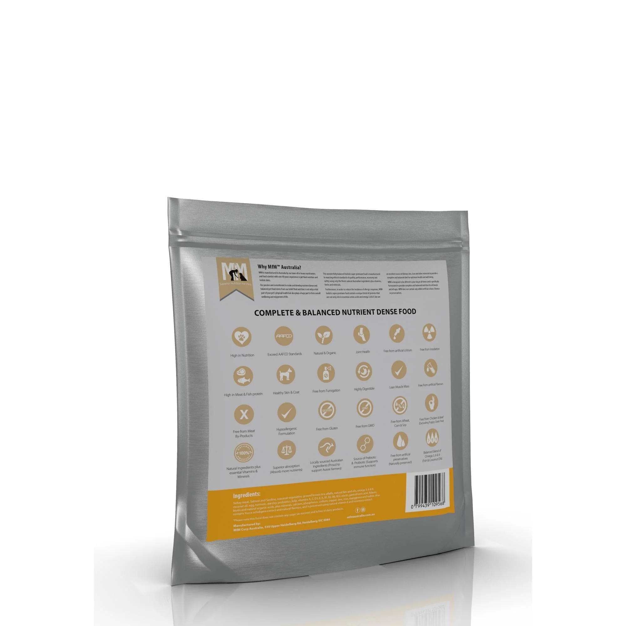 Meals for Mutts Puppy Turkey Salmon and Sardine Dry Dog Food 2.5kg - Image 2