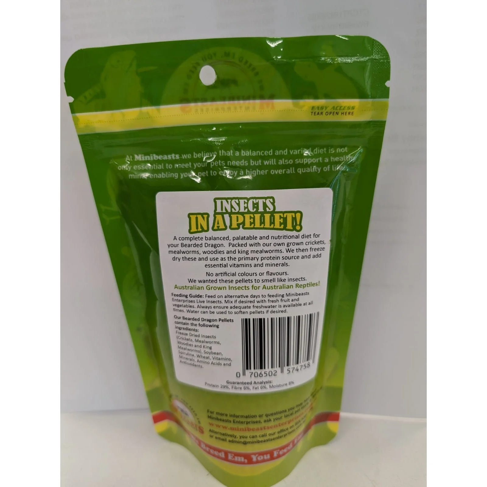 Minibeasts Insect in a Pellet Bearded Dragon 125g - Image 3