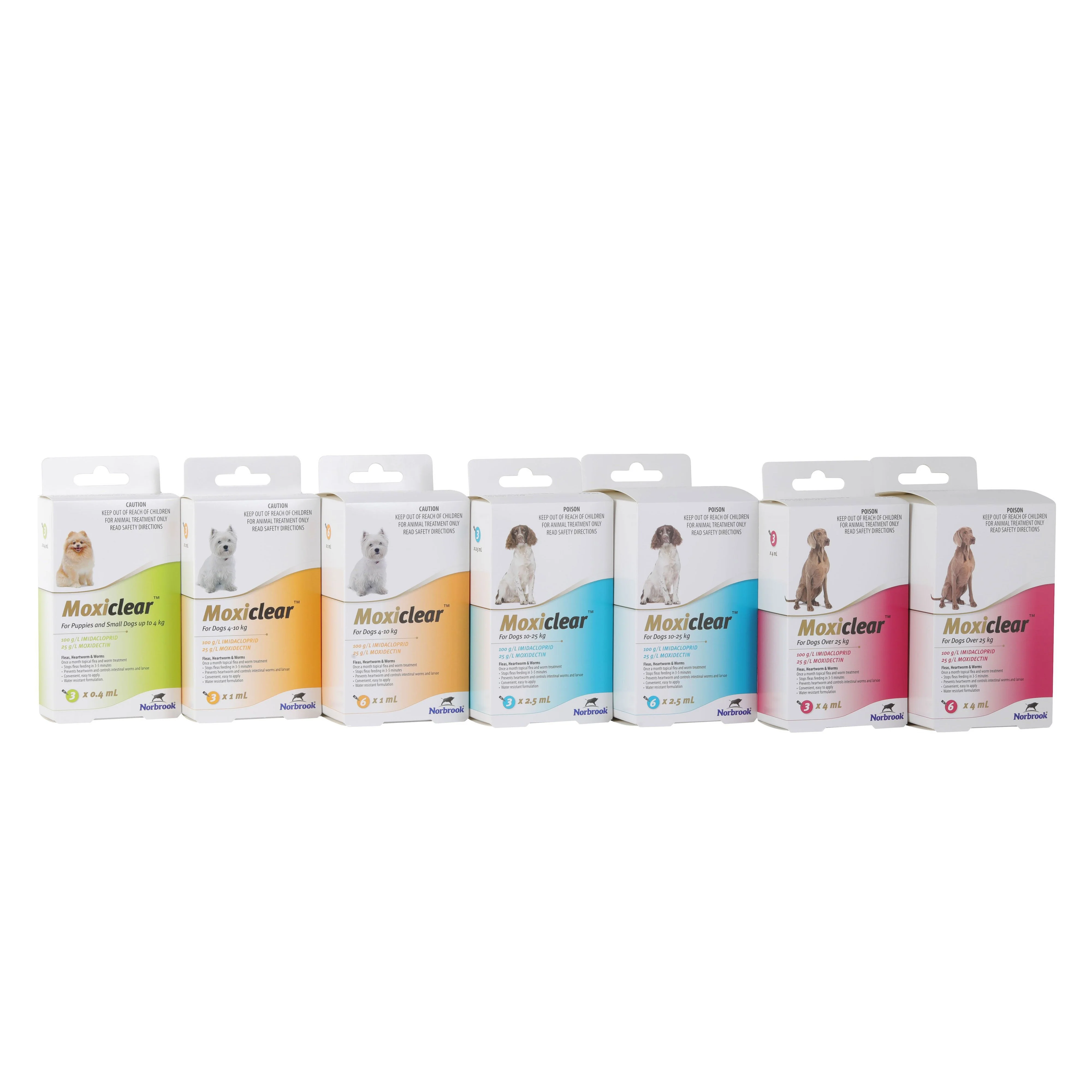 Moxiclear Flea and Worming Treatment for Dogs 4-10kg 6 Pack - Image 2