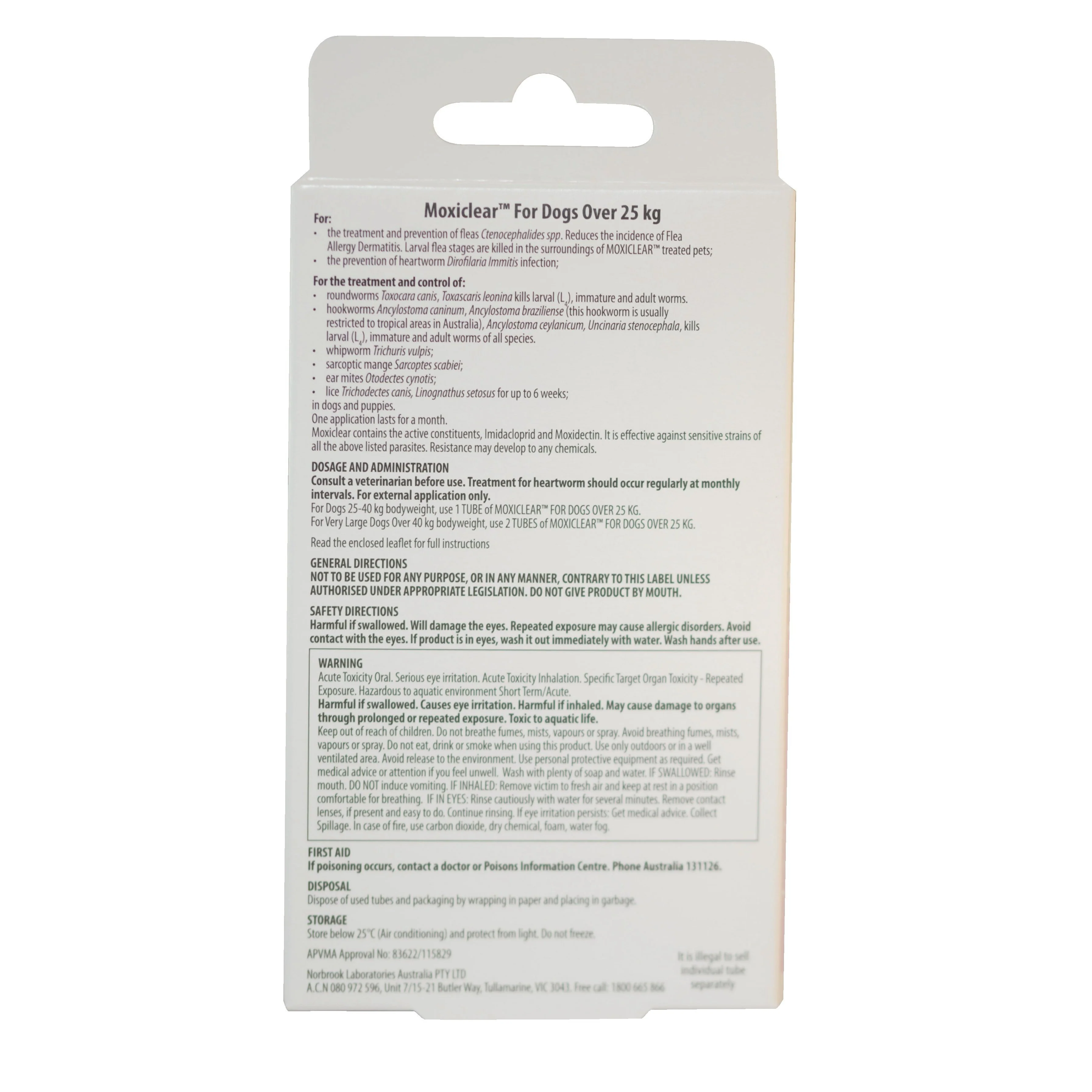 Moxiclear Flea and Worming Treatment for Dogs Over 25kg 3 Pack - Image 3