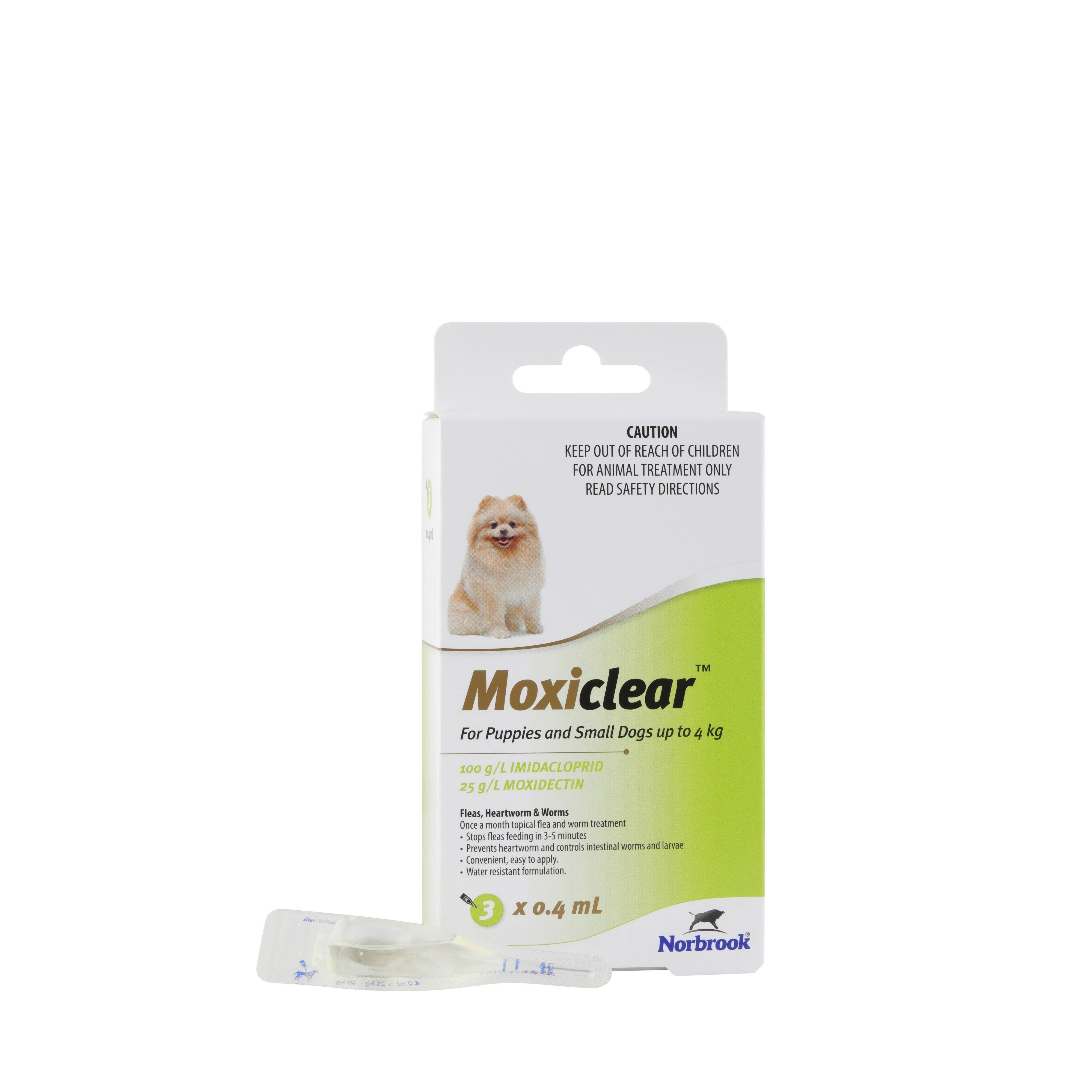 Moxiclear Flea and Worming Treatment for Puppies and Small Dogs up to 4kg 3 Pack