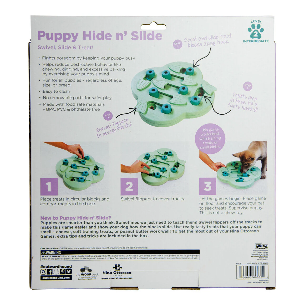 Nina Ottosson Hide and Slide Interactive Puzzle Dog Toy for Puppies - Image 3