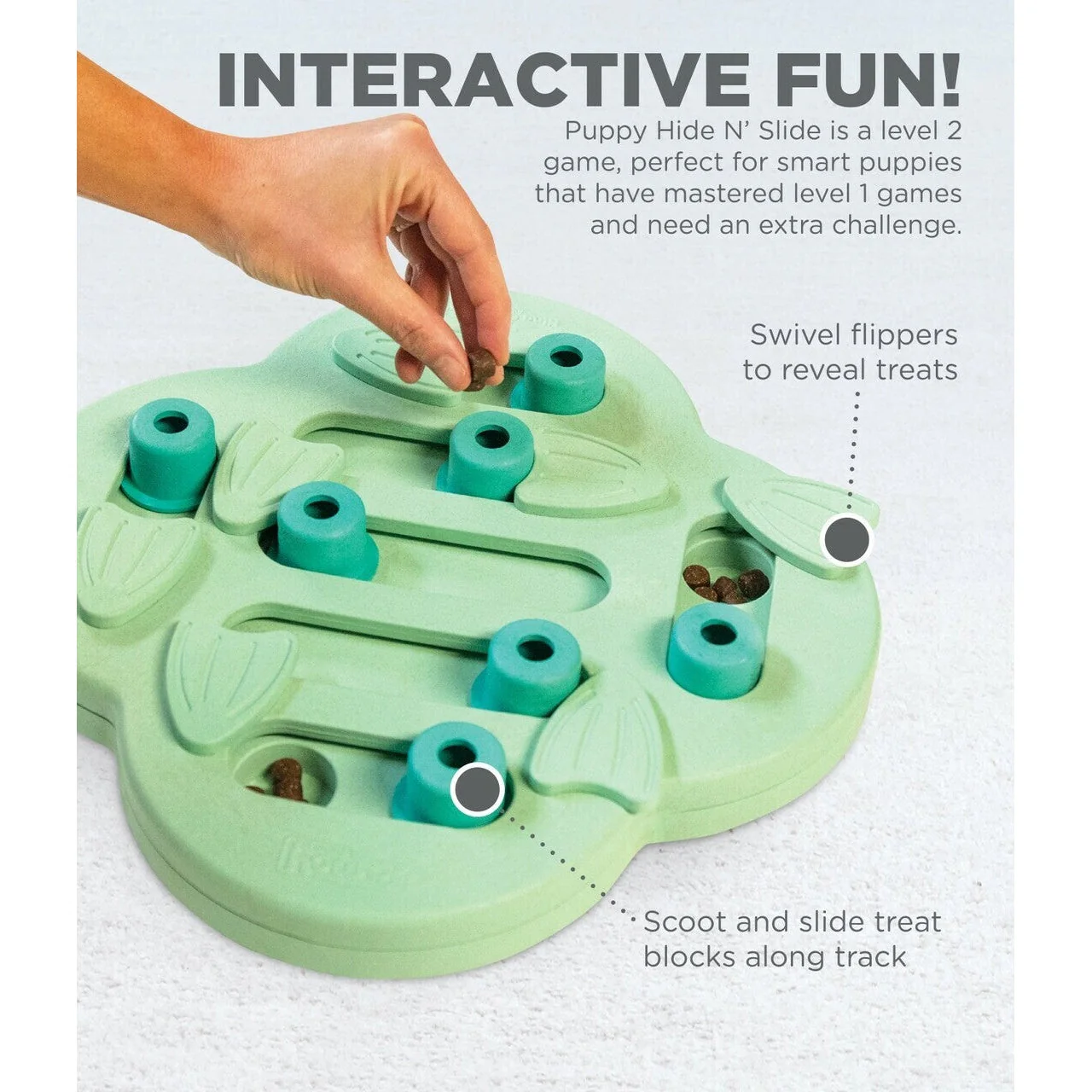 Nina Ottosson Hide and Slide Interactive Puzzle Dog Toy for Puppies - Image 4