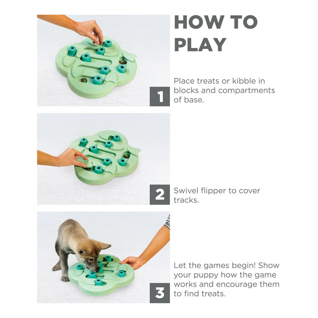 Nina Ottosson Hide and Slide Interactive Puzzle Dog Toy for Puppies - Image 7