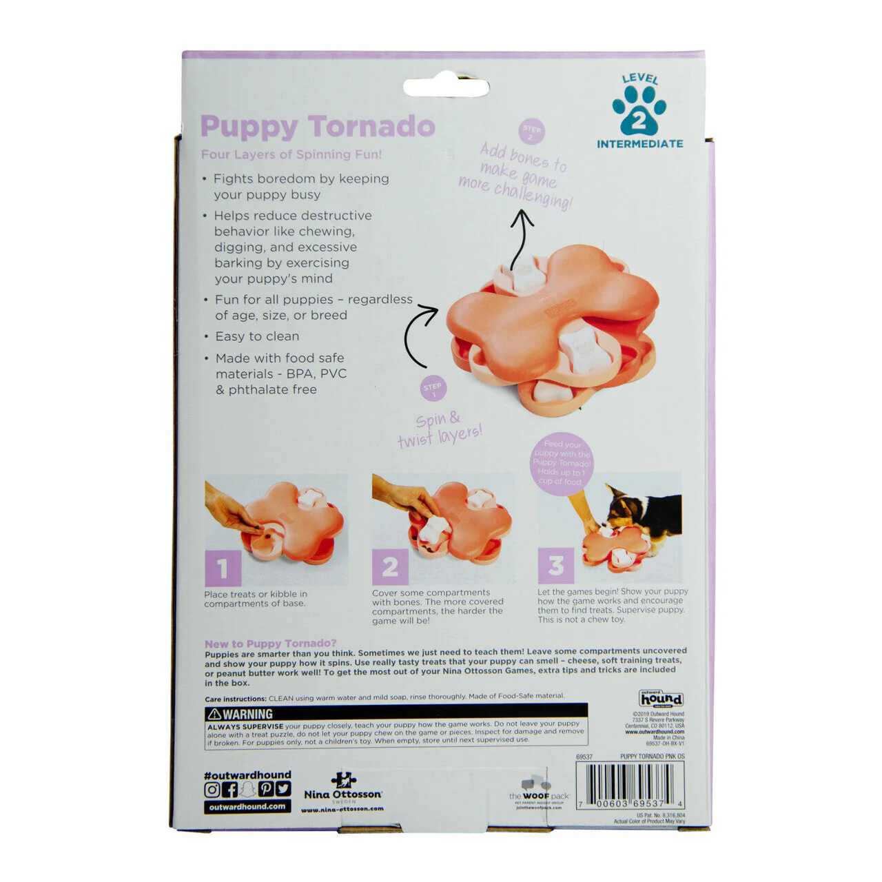 Nina Ottosson Tornado Interactive Puzzle Feeder Dog Toy for Puppies - Image 3