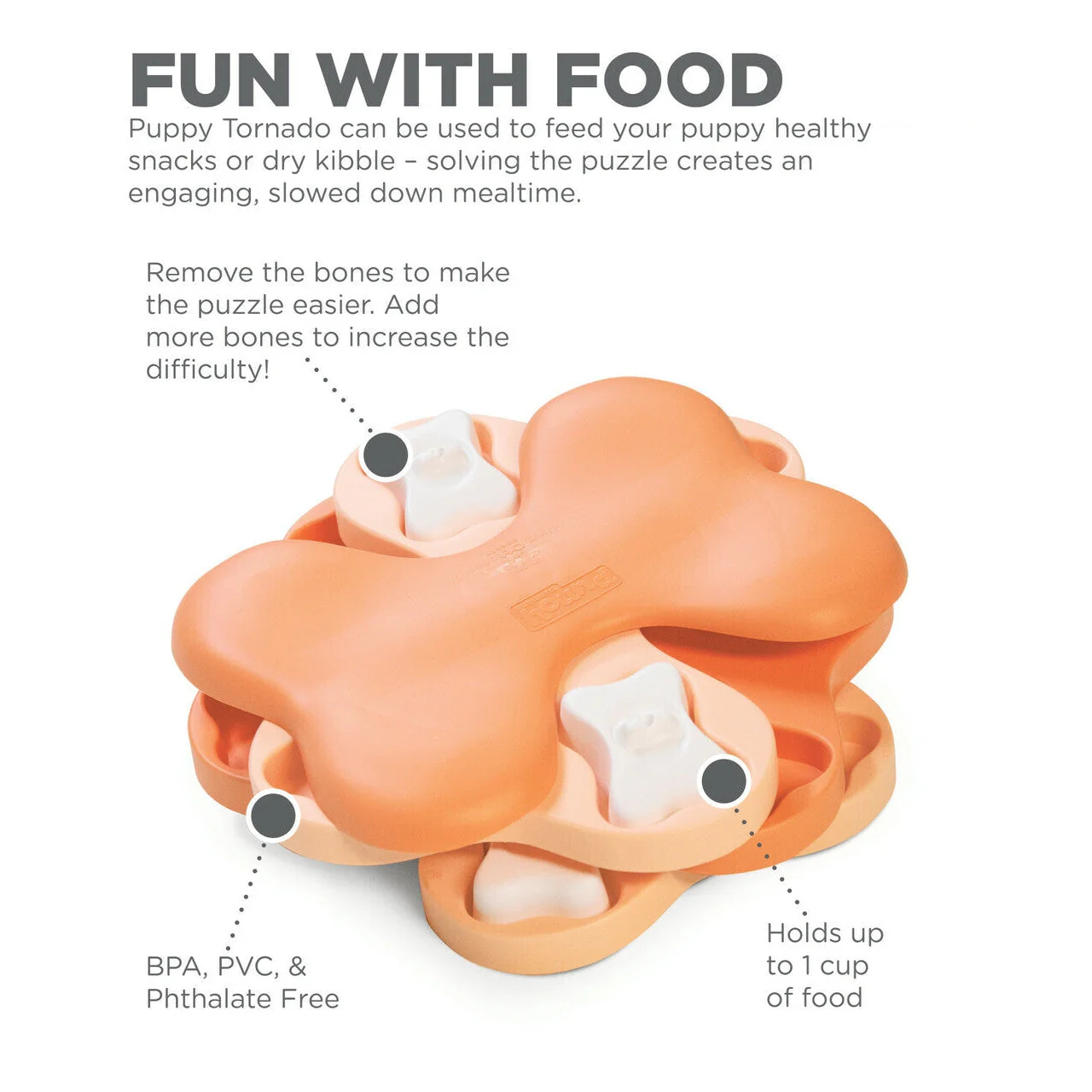 Nina Ottosson Tornado Interactive Puzzle Feeder Dog Toy for Puppies - Image 5